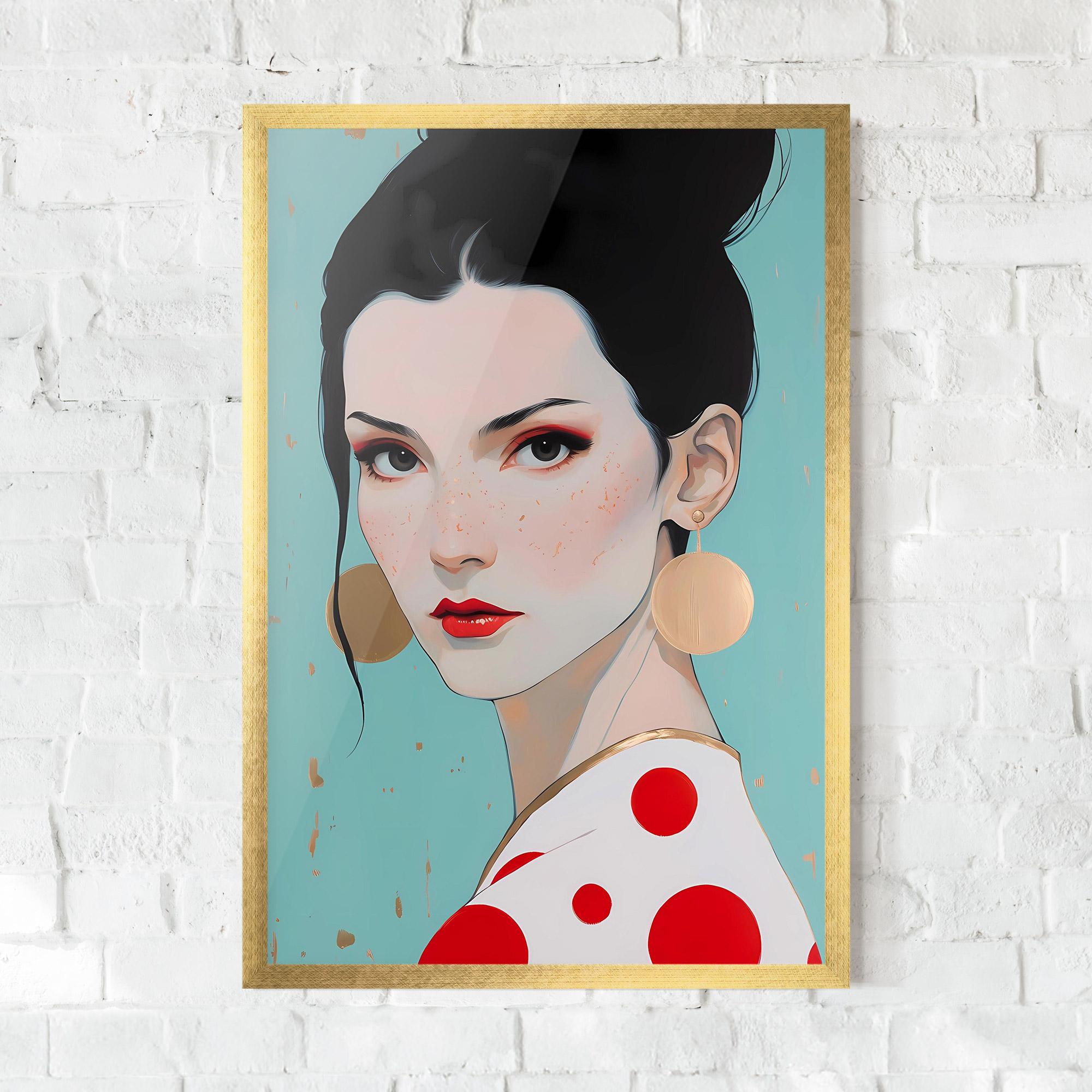 Gerahmte Poster Asian Style Portrait mockup 0