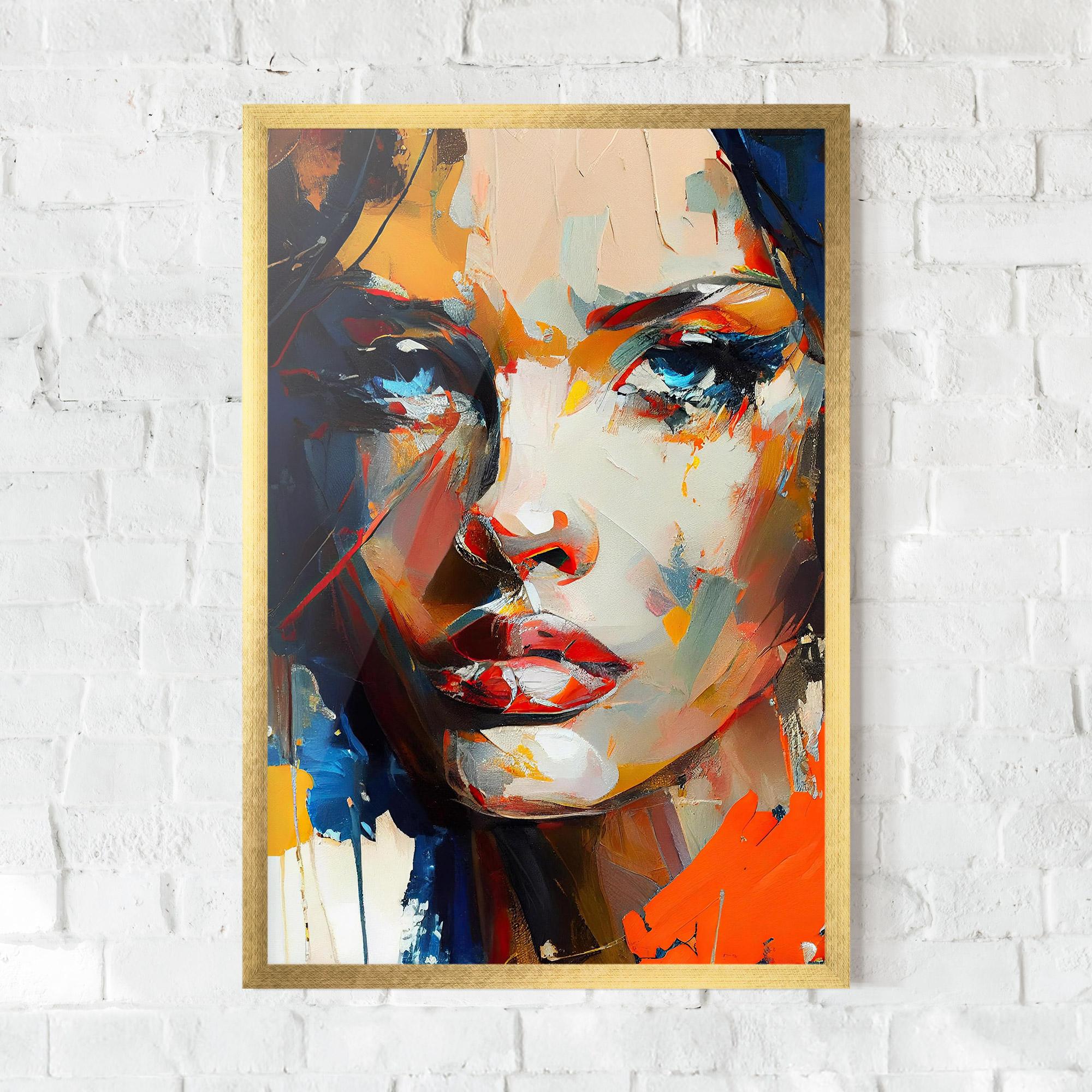 Gerahmte Poster Beautiful Brunette Woman mockup 0