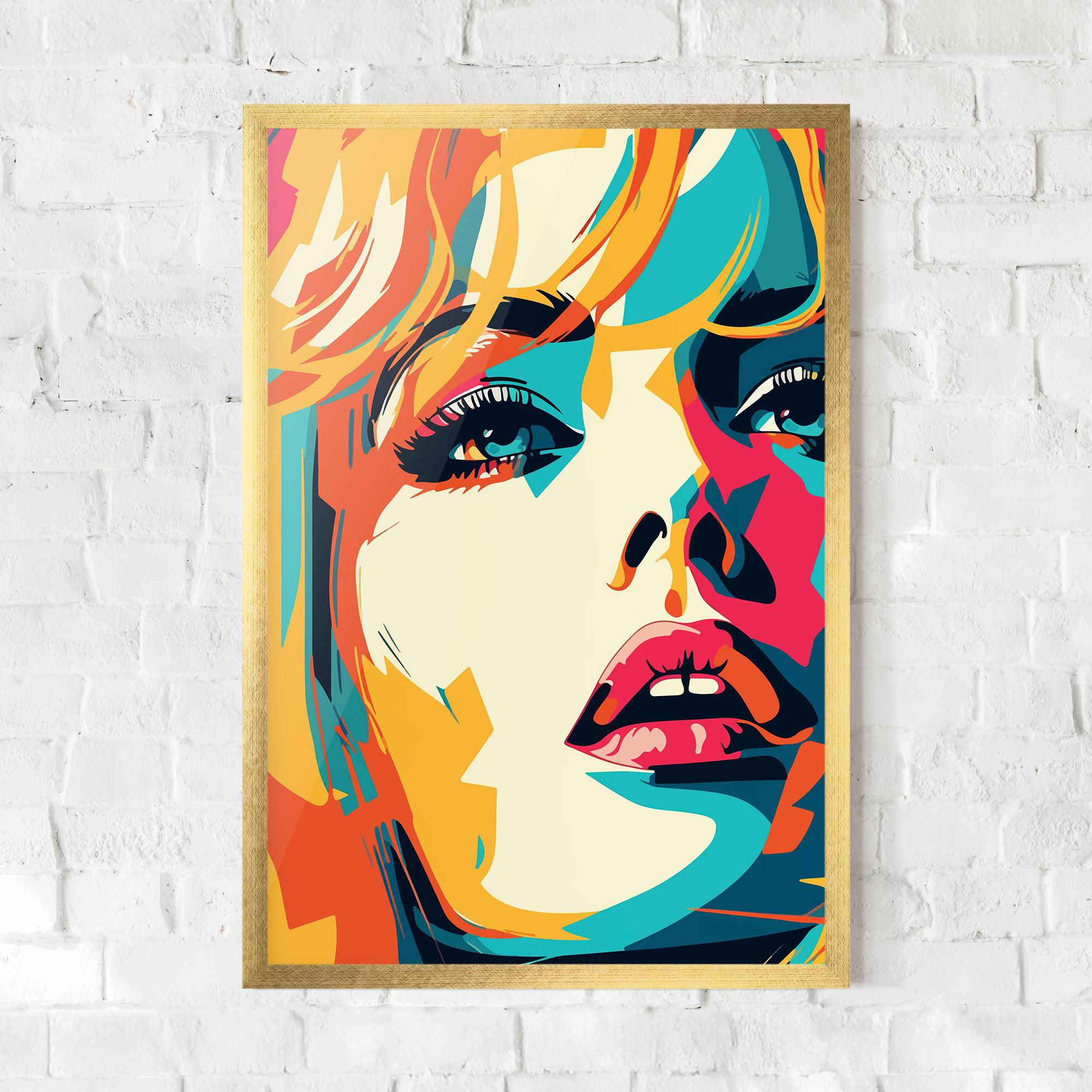 Gerahmte Poster Blonde Girl Portrait mockup 0