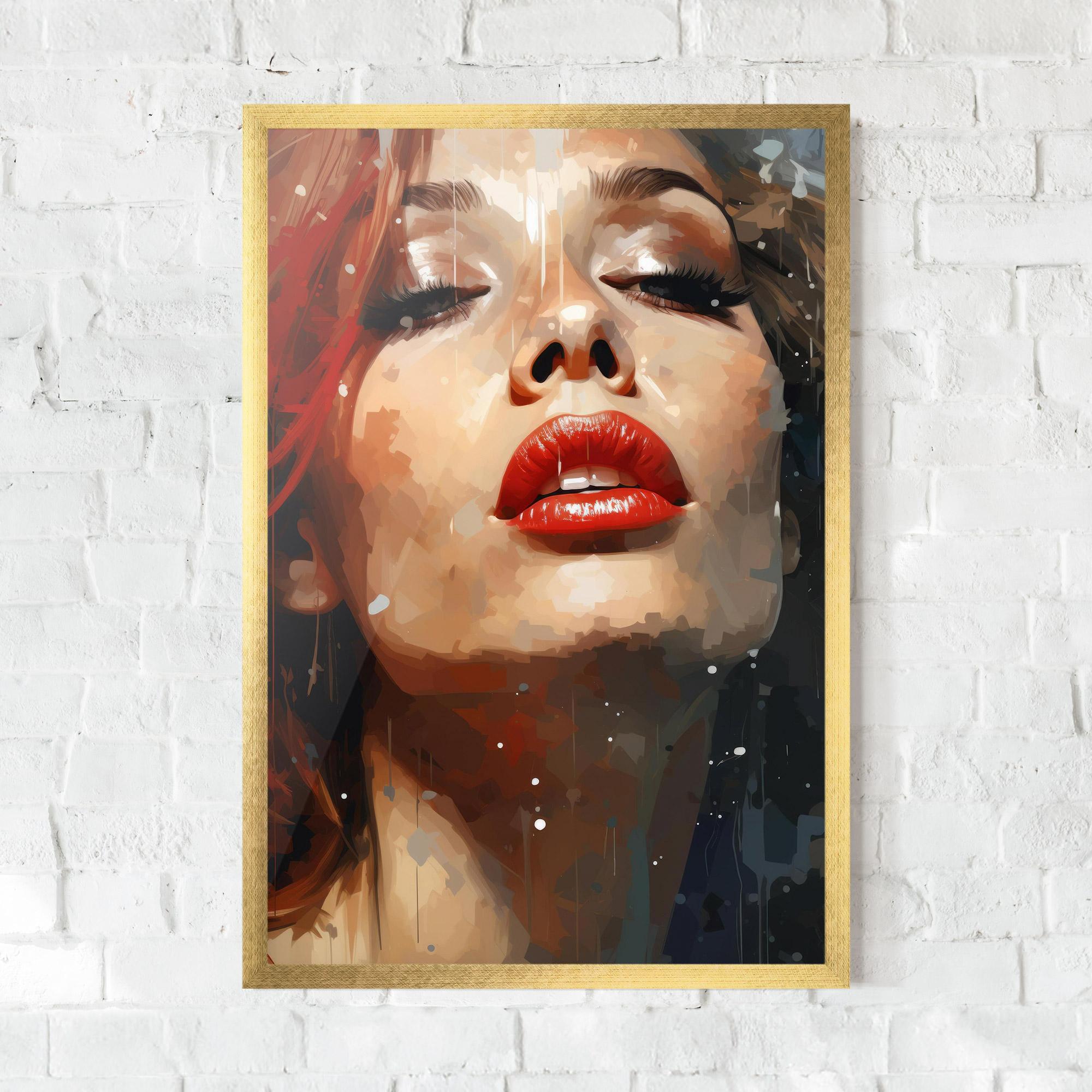 Gerahmte Poster Close Up Look Portrait mockup 0