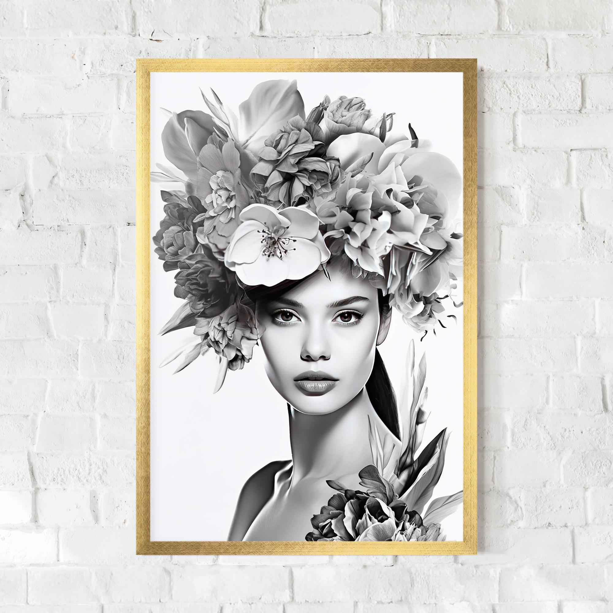 Gerahmte Poster Flower Crown Woman mockup 0