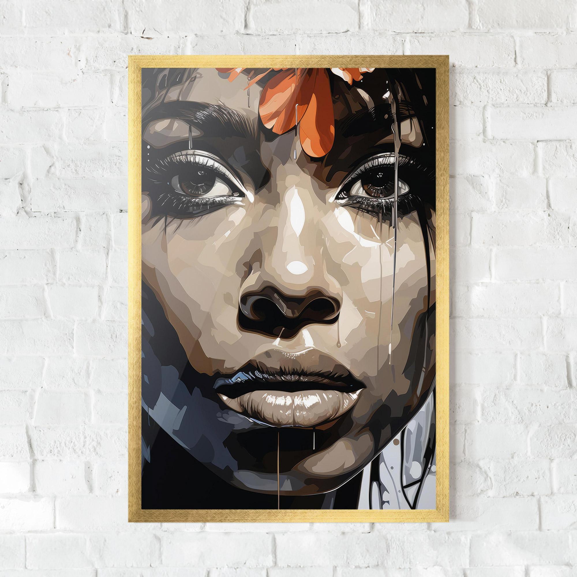 Gerahmte Poster Pretty Girl Portrait mockup 0