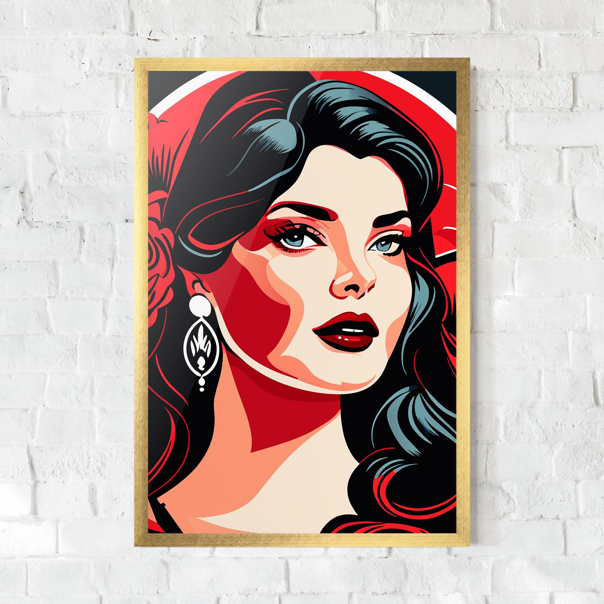 Gerahmte Poster Red Light Portrait mockup 0