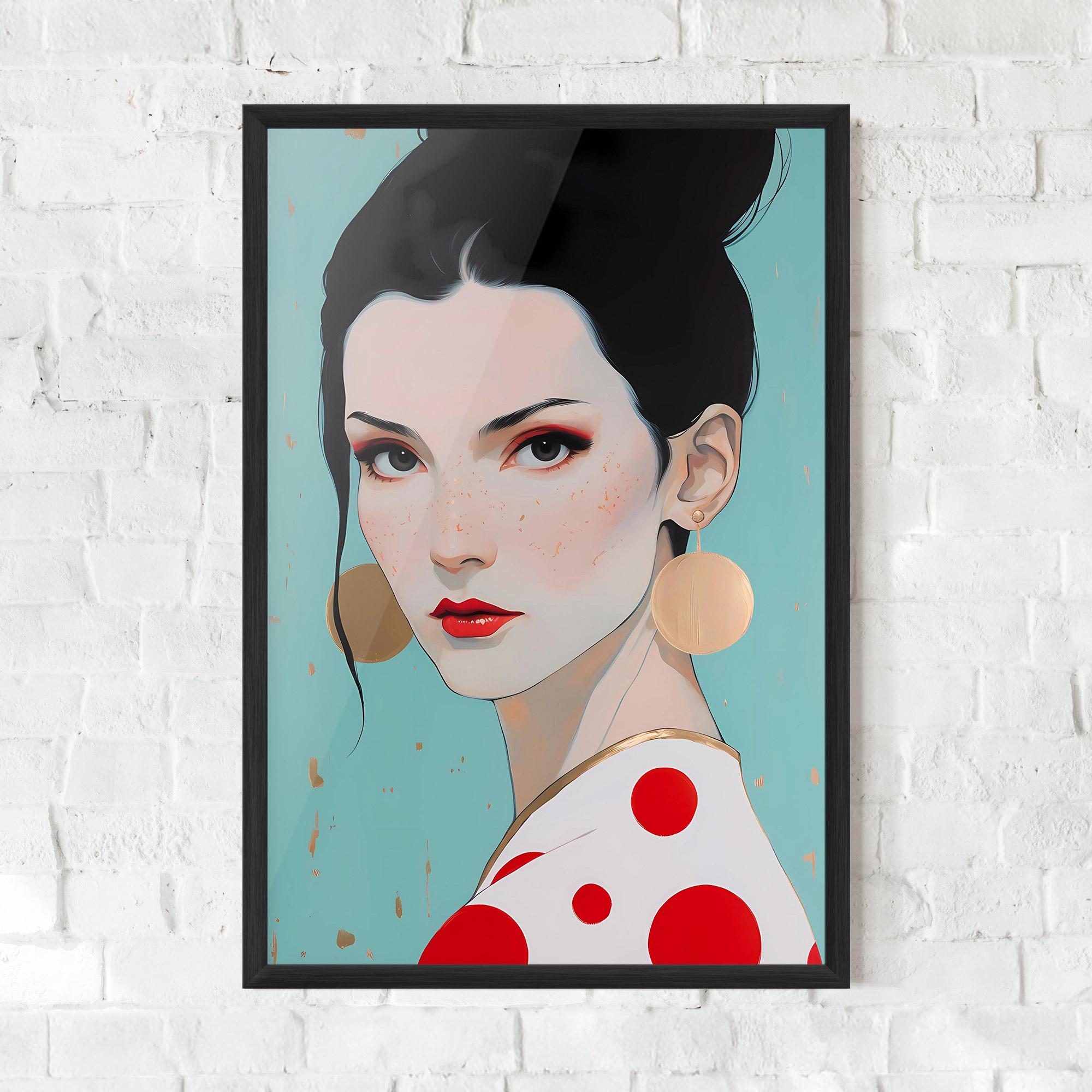 Gerahmte Poster Asian Style Portrait mockup 0