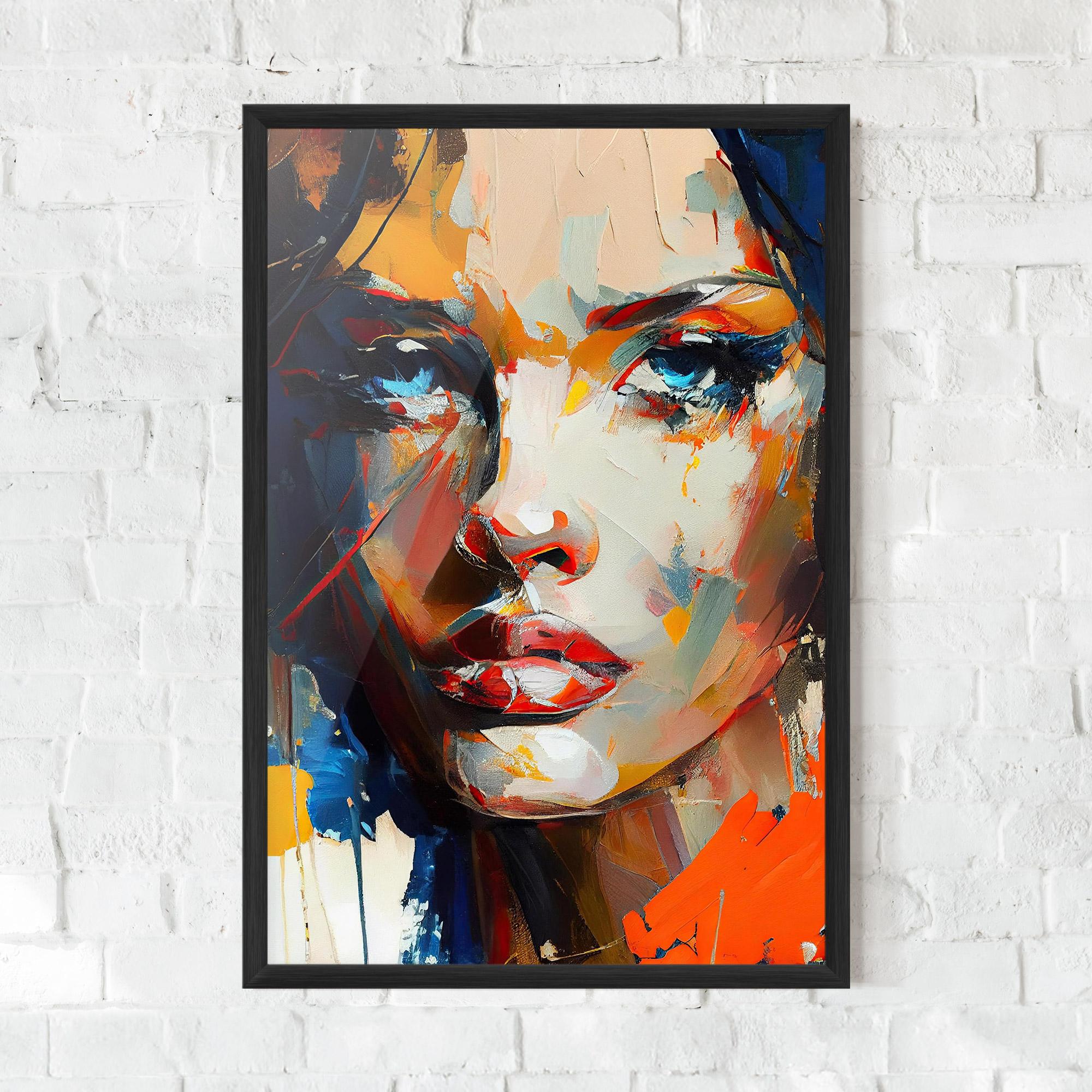 Gerahmte Poster Beautiful Brunette Woman mockup 0