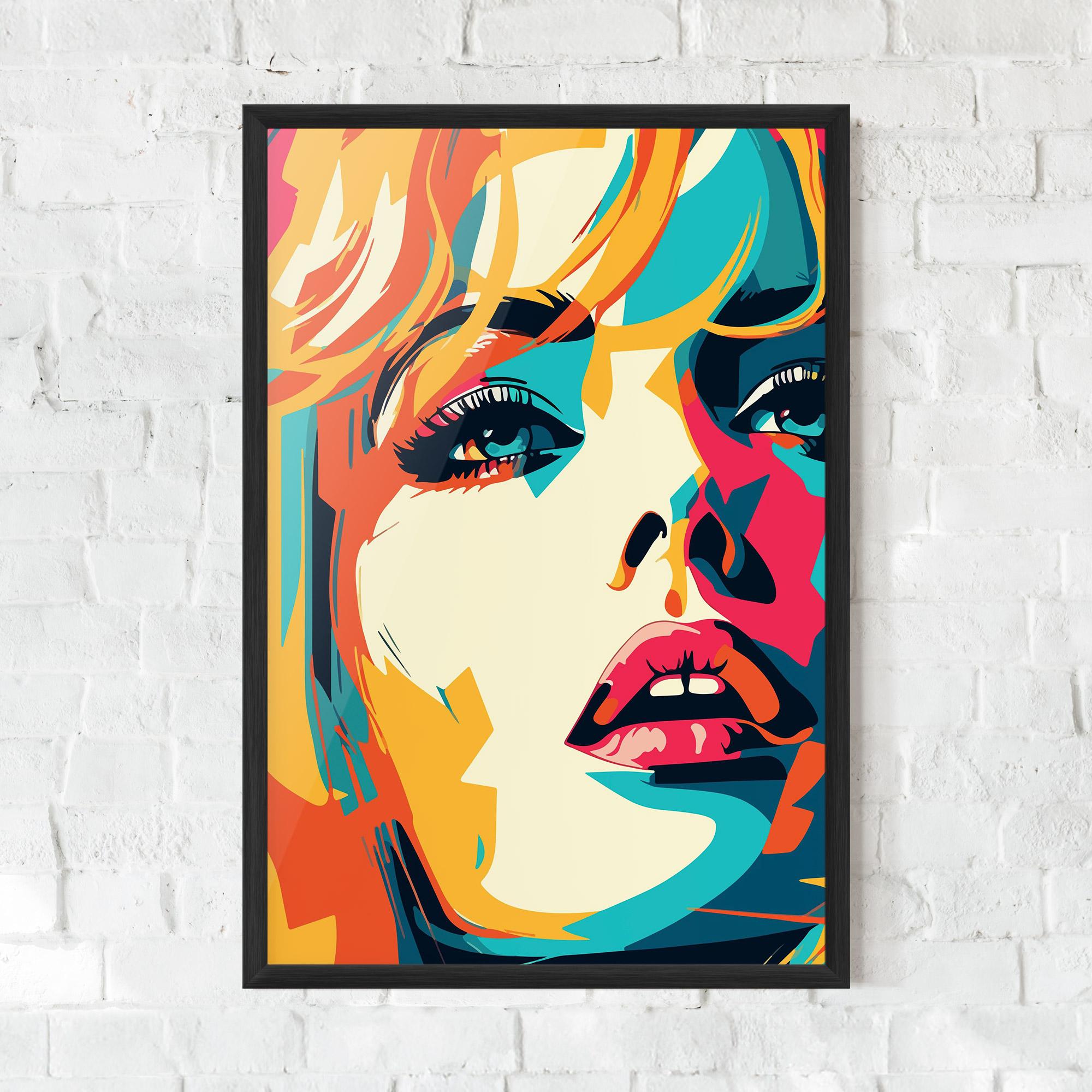 Gerahmte Poster Blonde Girl Portrait mockup 0