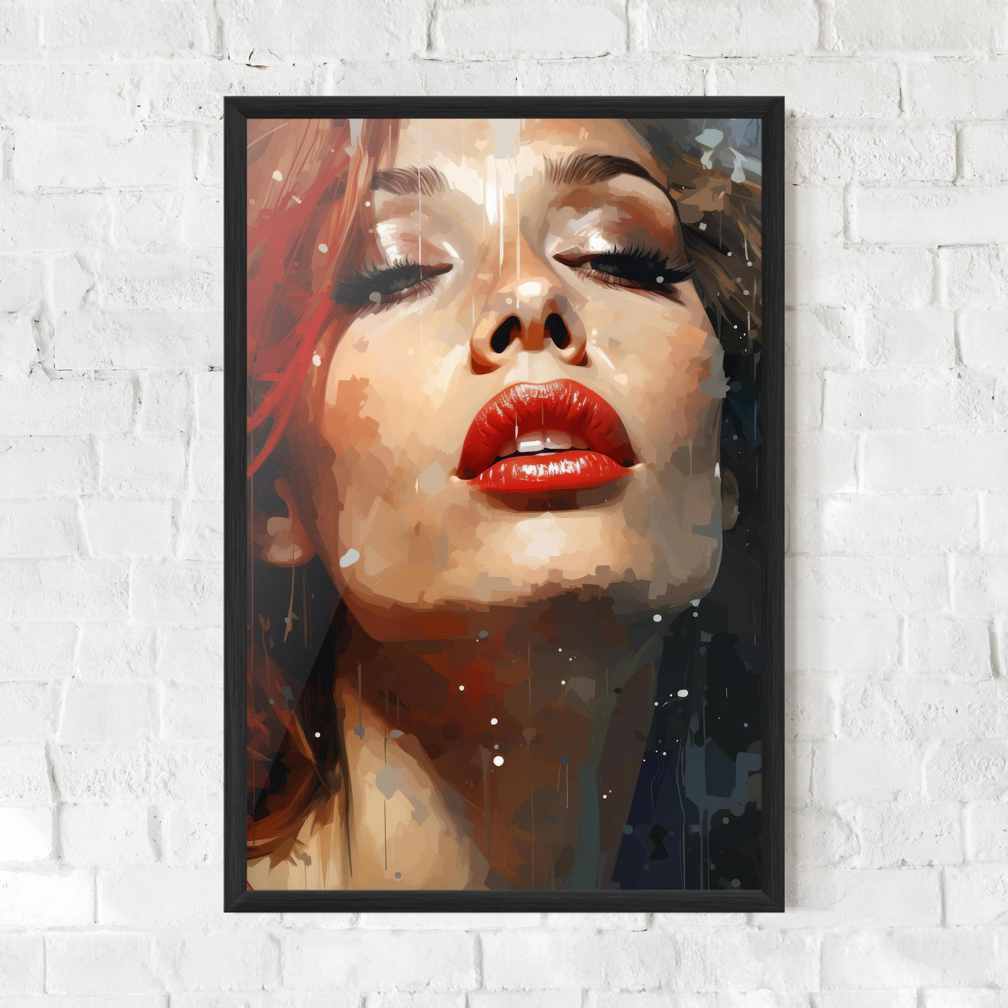 Gerahmte Poster Close Up Look Portrait mockup 0