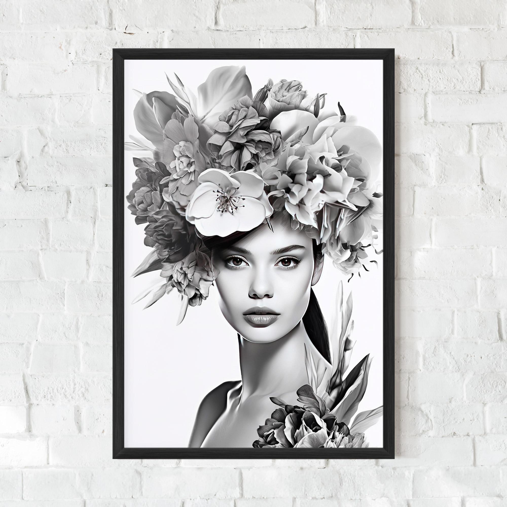 Gerahmte Poster Flower Crown Woman mockup 0
