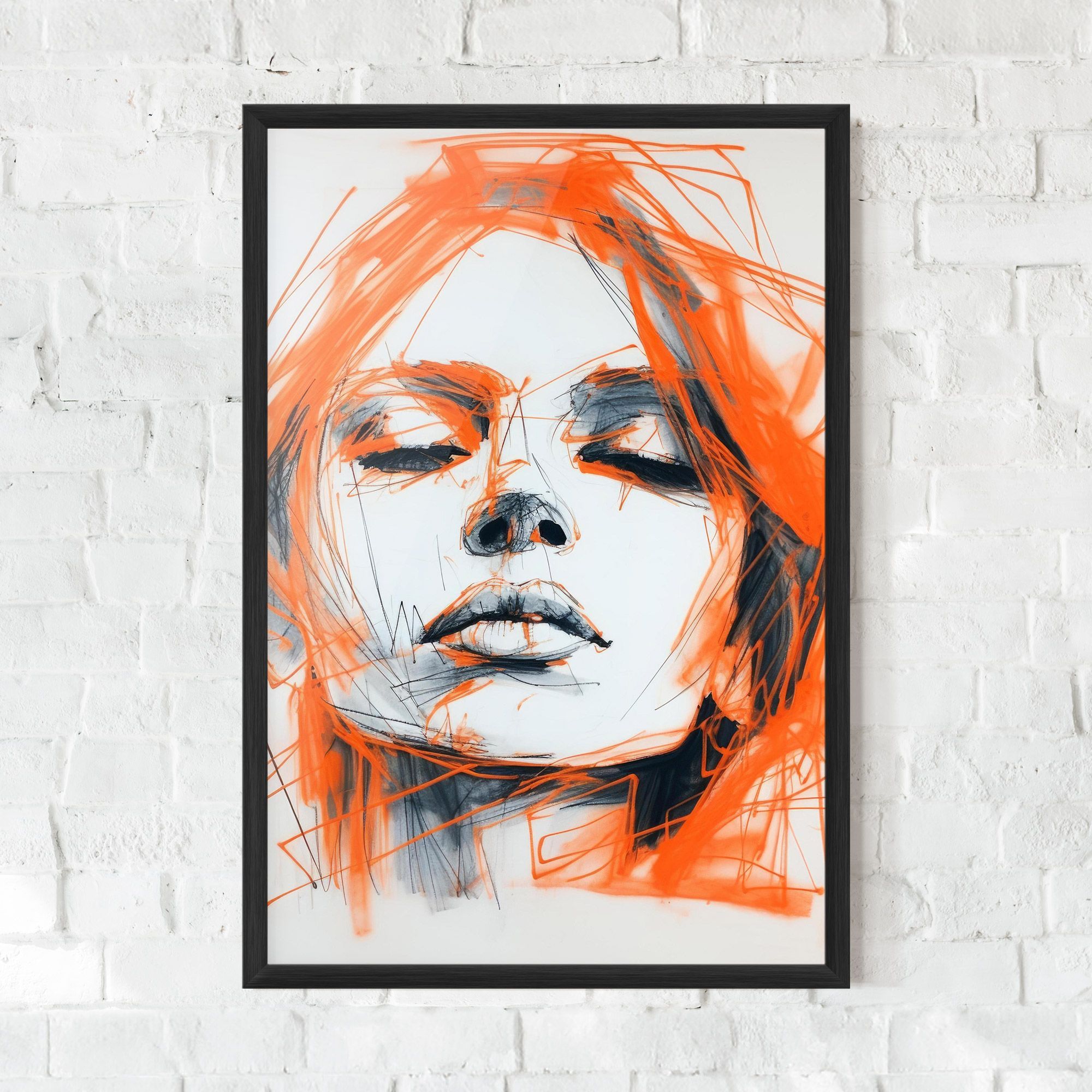 Orange Ink Drawing mockup 0