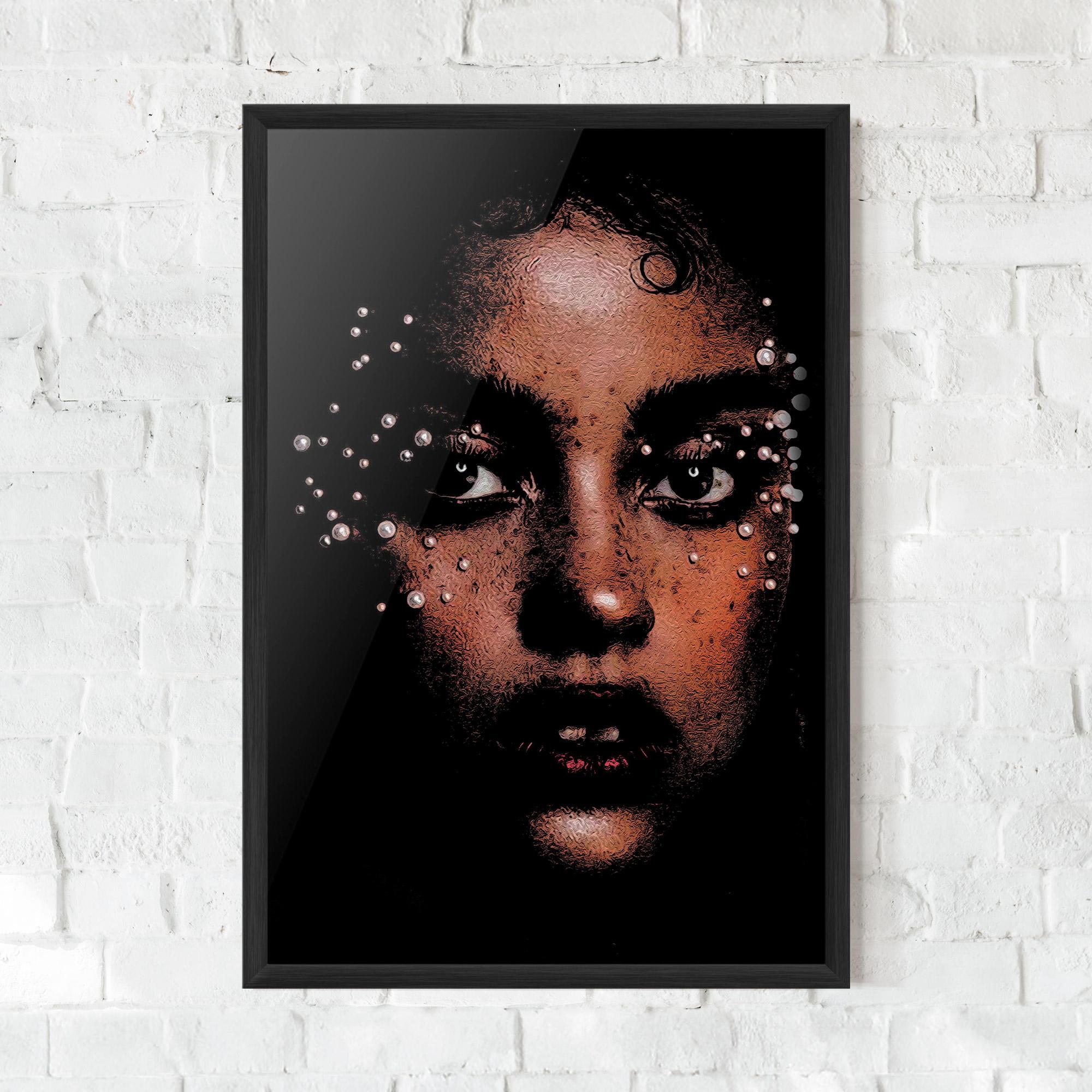 Gerahmte Poster Pearl Portrait mockup 0