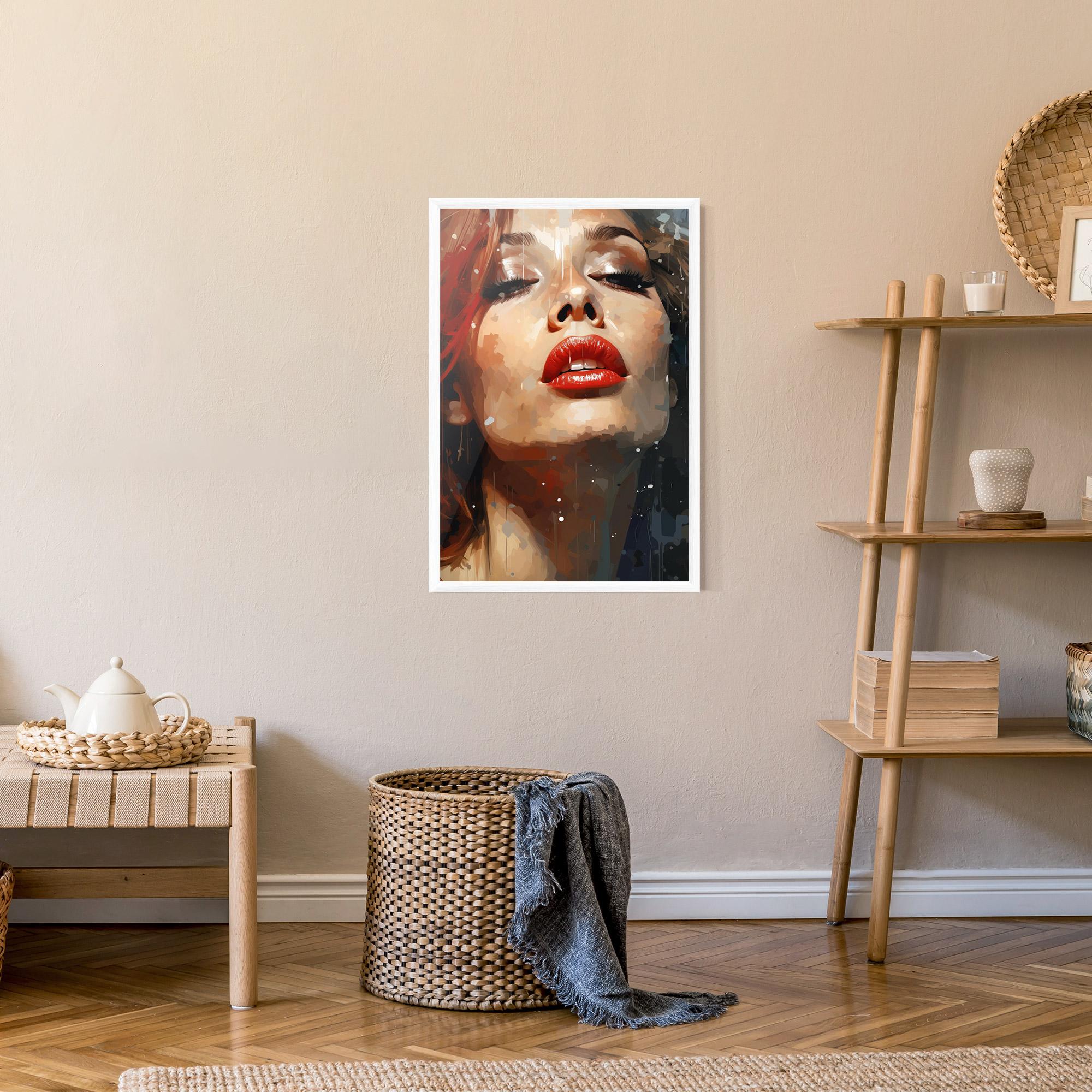 Gerahmte Poster Close Up Look Portrait mockup 9