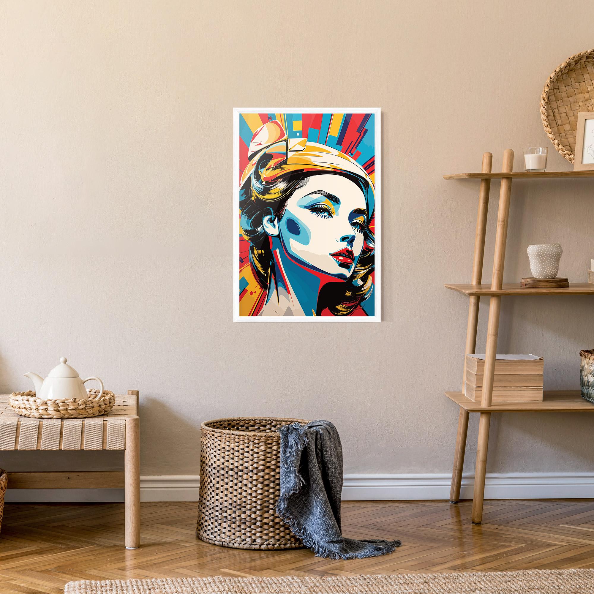 Gerahmte Poster Colorful Portrait Lady mockup 9