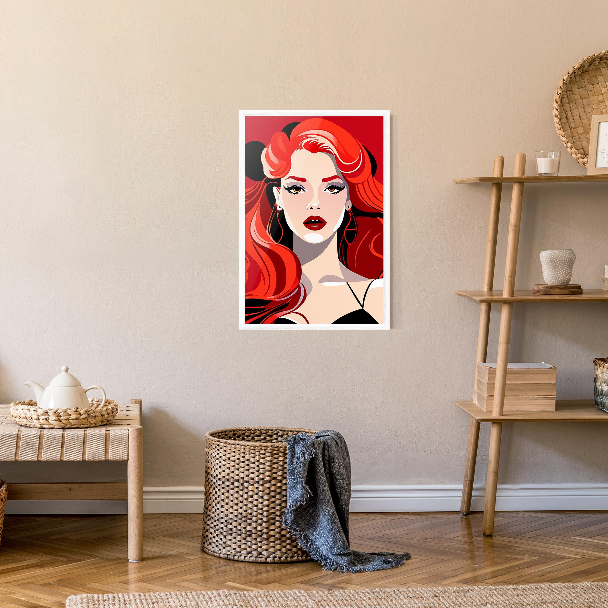 Gerahmte Poster Red Hair Portrait mockup 9