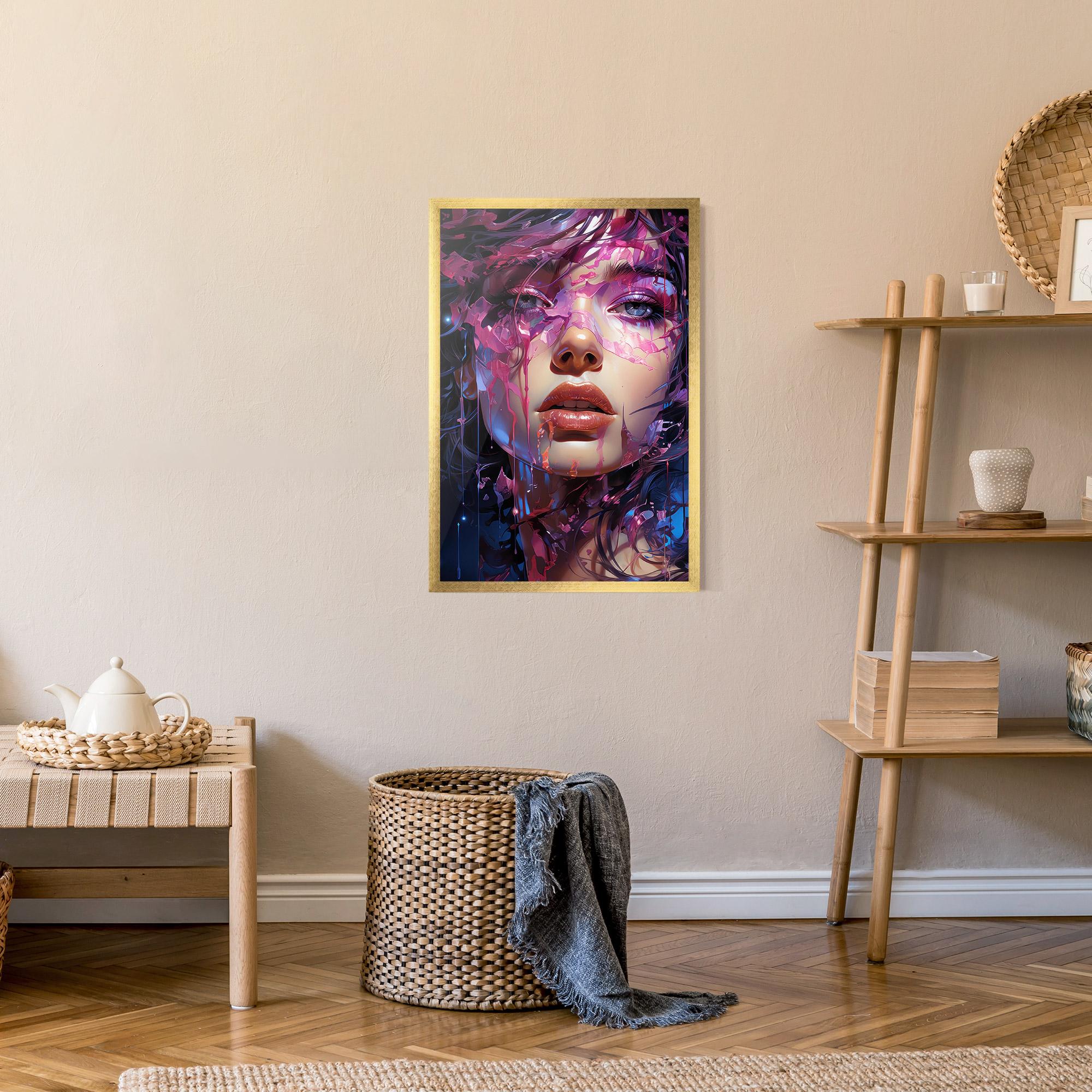 Gerahmte Poster Cute Purple Girl mockup 9