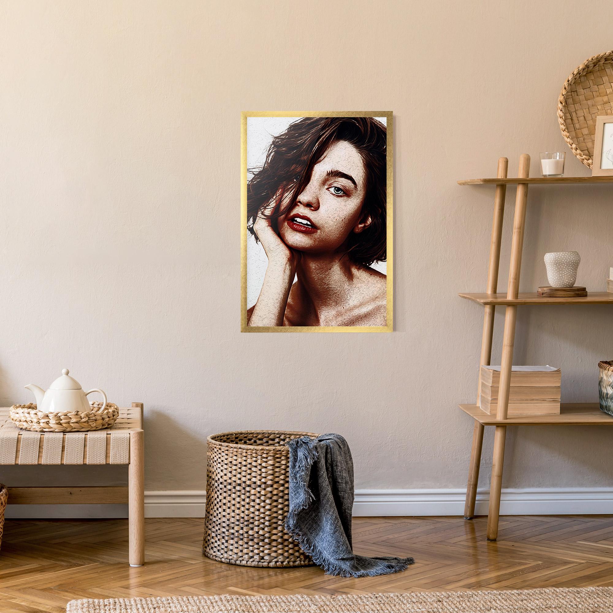 Gerahmte Poster Grey Eye Portrait mockup 9