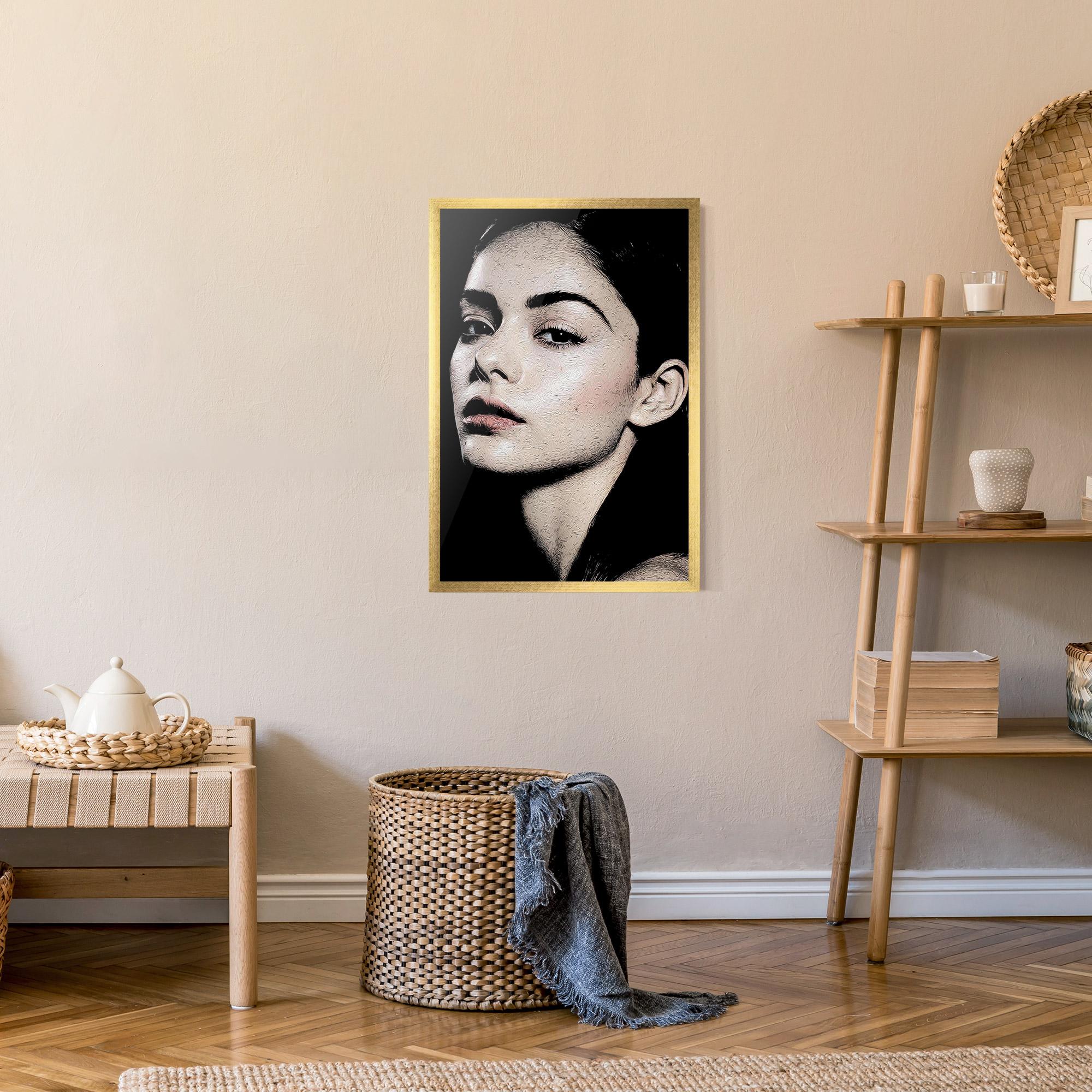 Gerahmte Poster Pretty Portrait Girl mockup 9