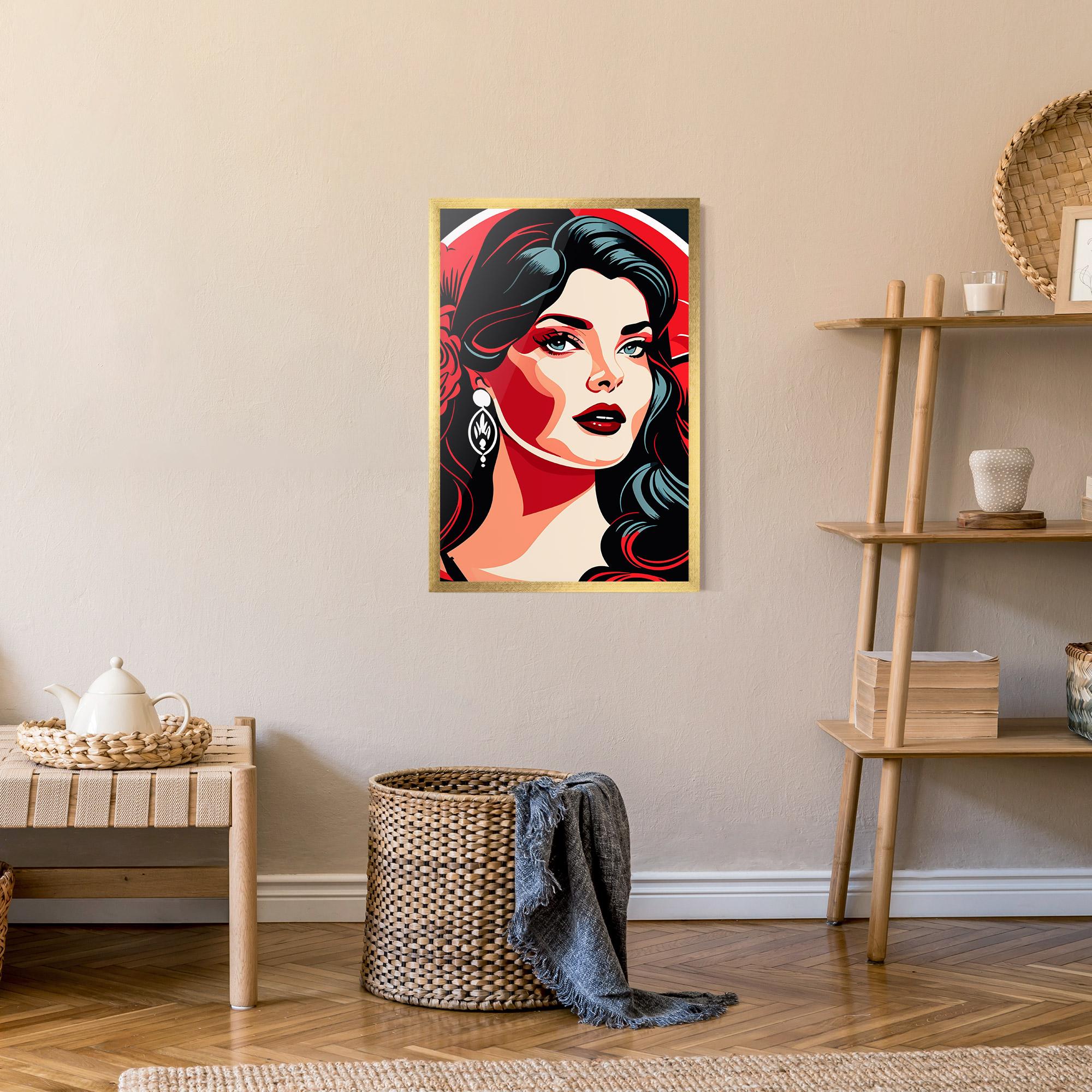 Gerahmte Poster Red Light Portrait mockup 9