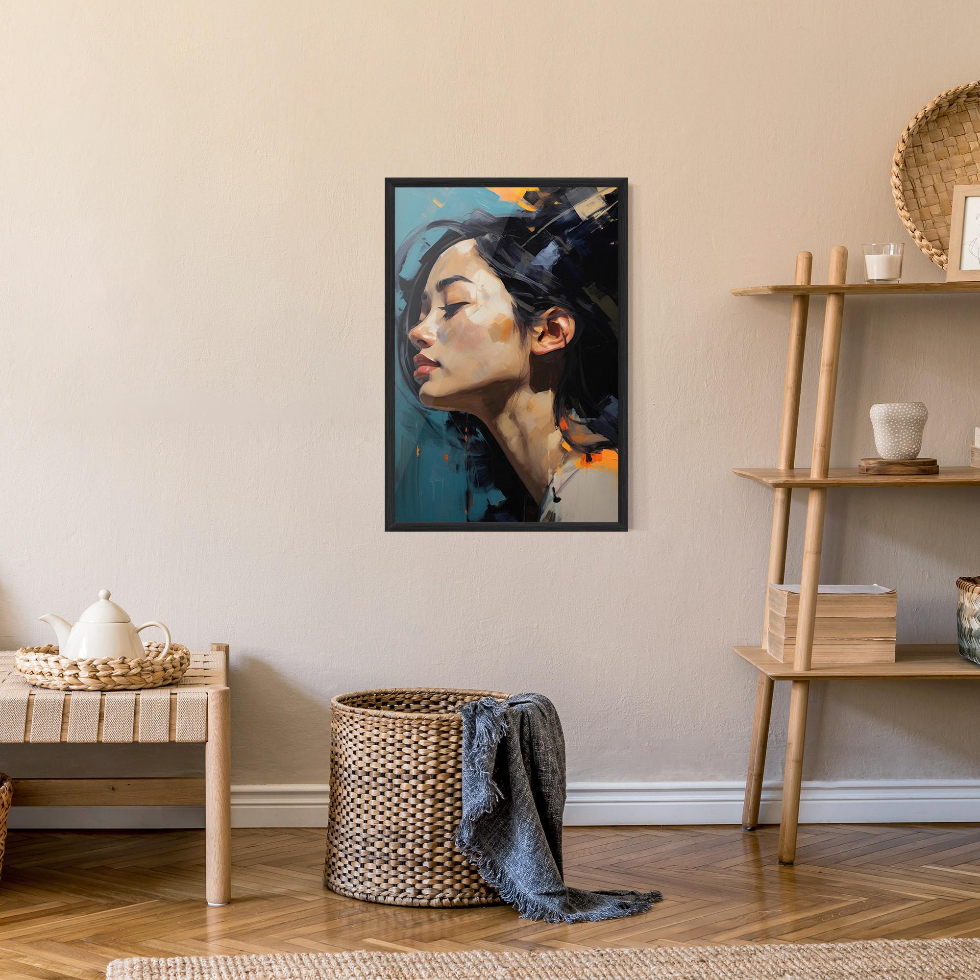 Gerahmte Poster Acrylic Asian Portrait mockup 9