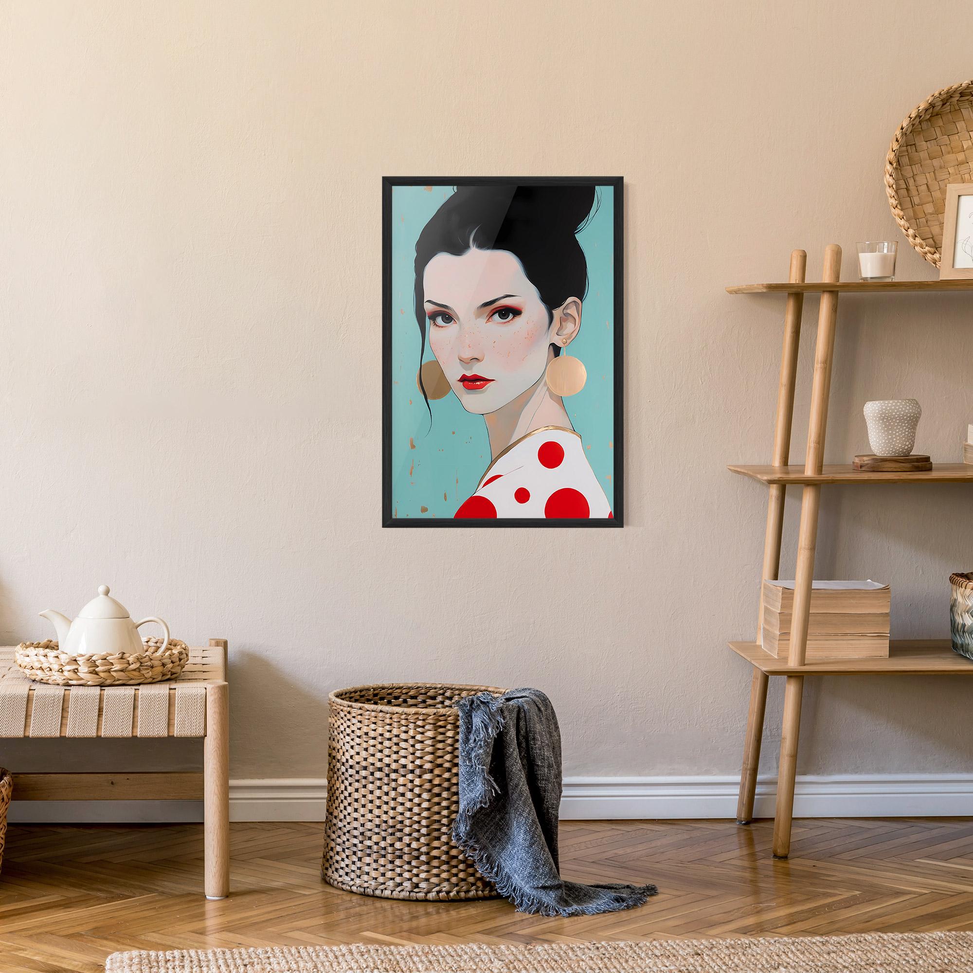 Gerahmte Poster Asian Style Portrait mockup 9