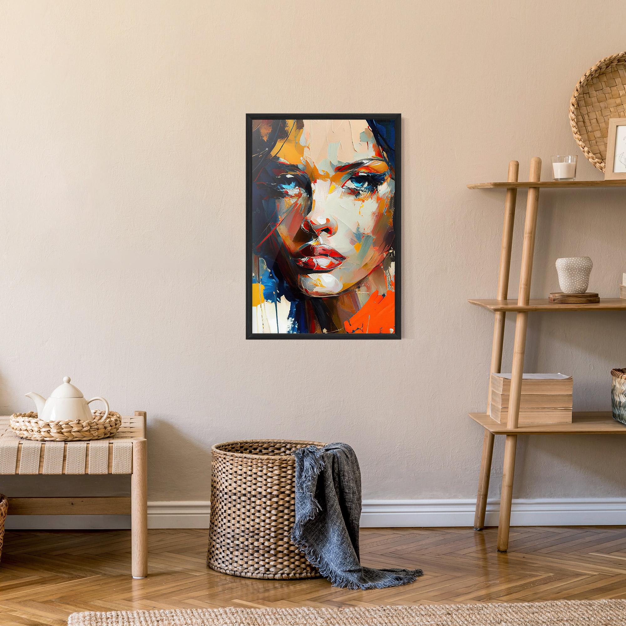 Gerahmte Poster Beautiful Brunette Woman mockup 9