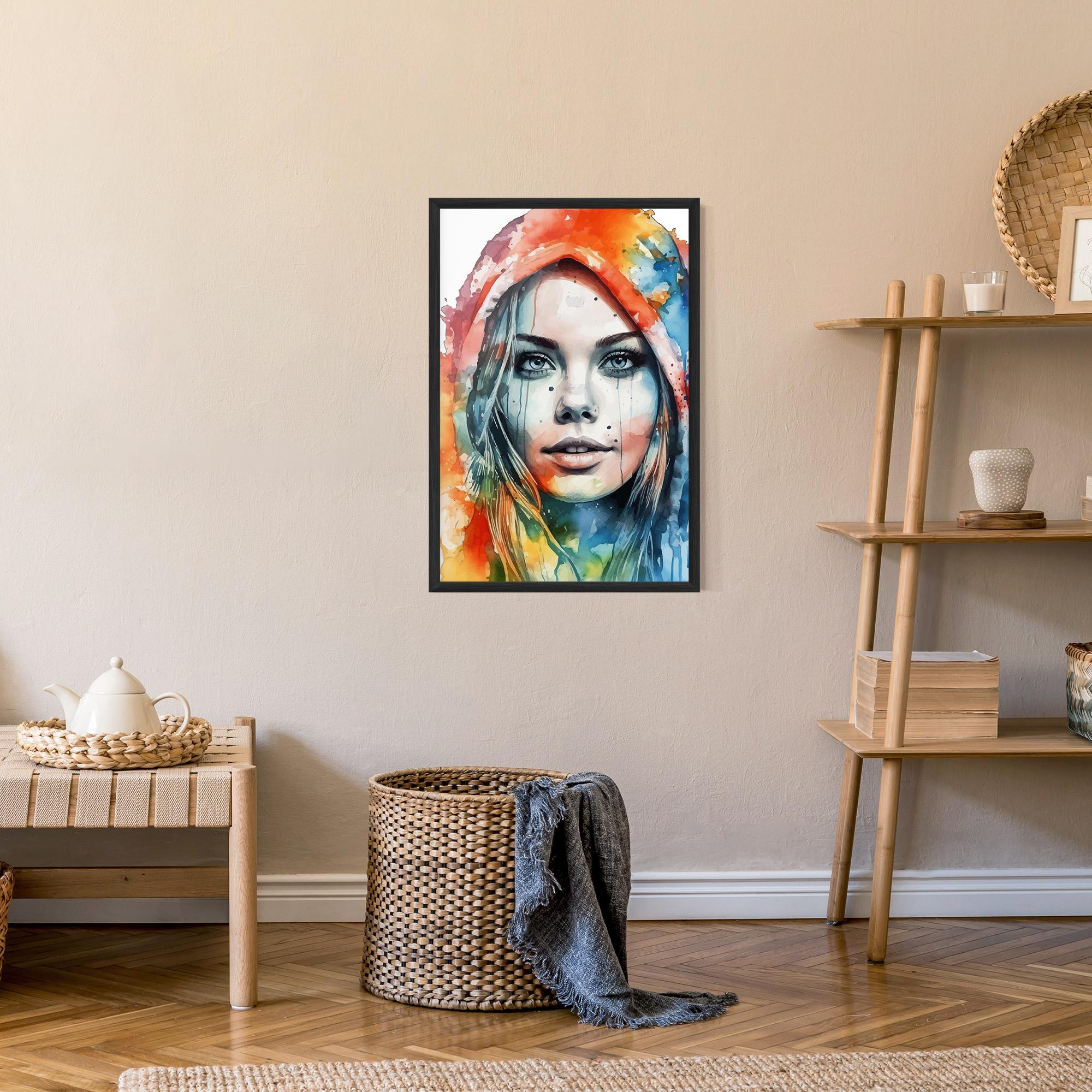 Gerahmte Poster Colorful Portrait Art mockup 9