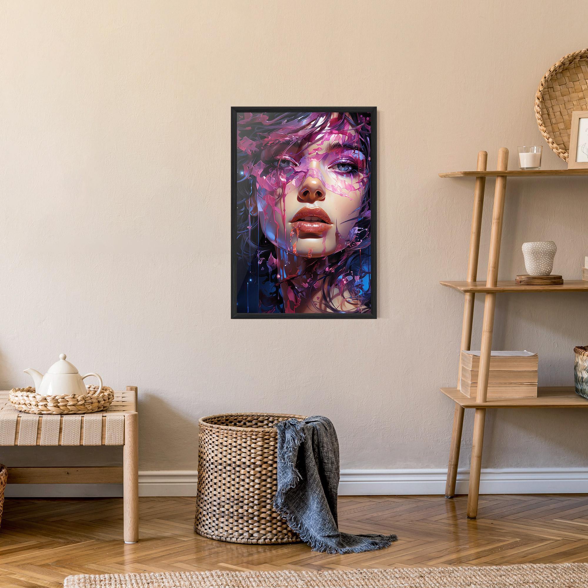 Gerahmte Poster Cute Purple Girl mockup 9