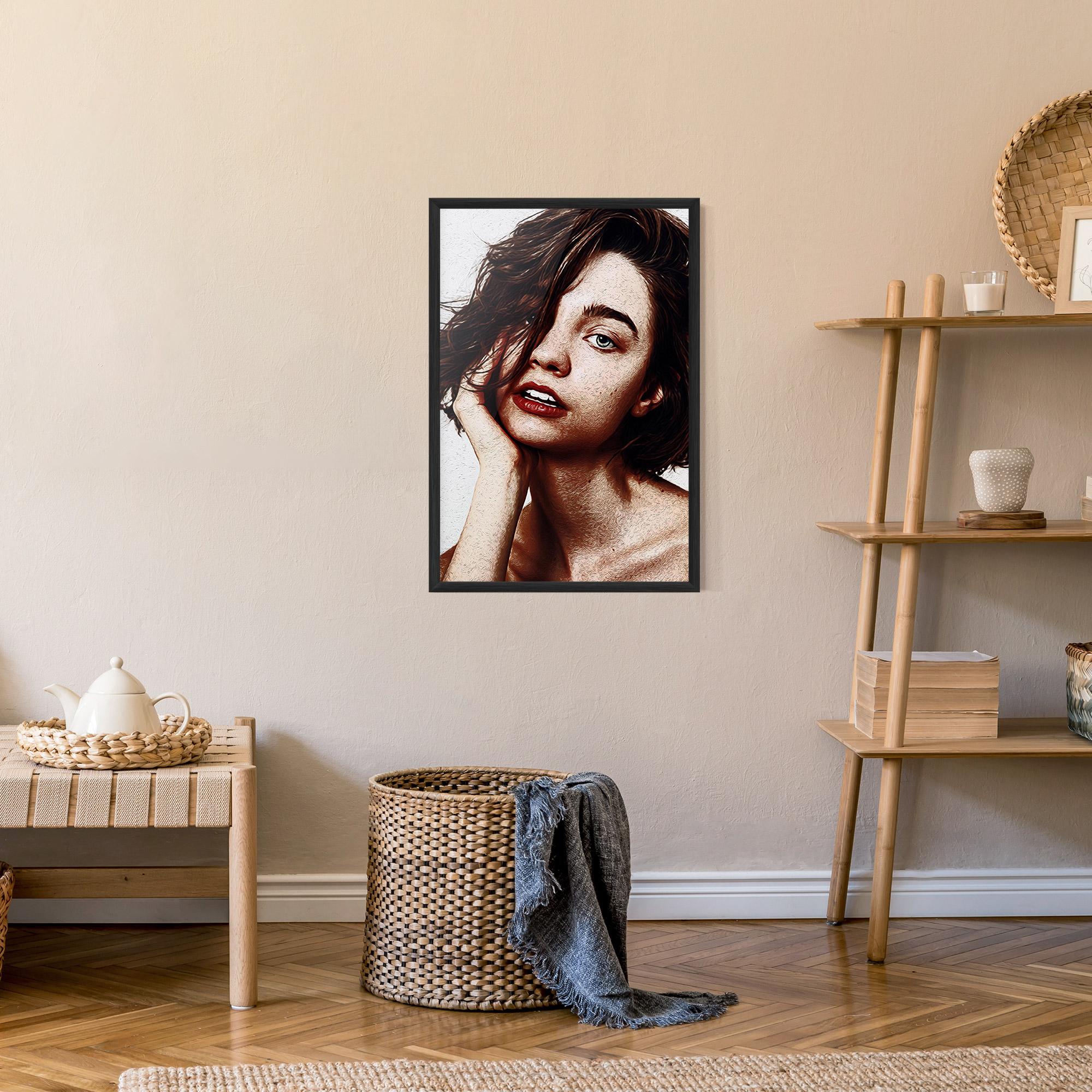 Gerahmte Poster Grey Eye Portrait mockup 9