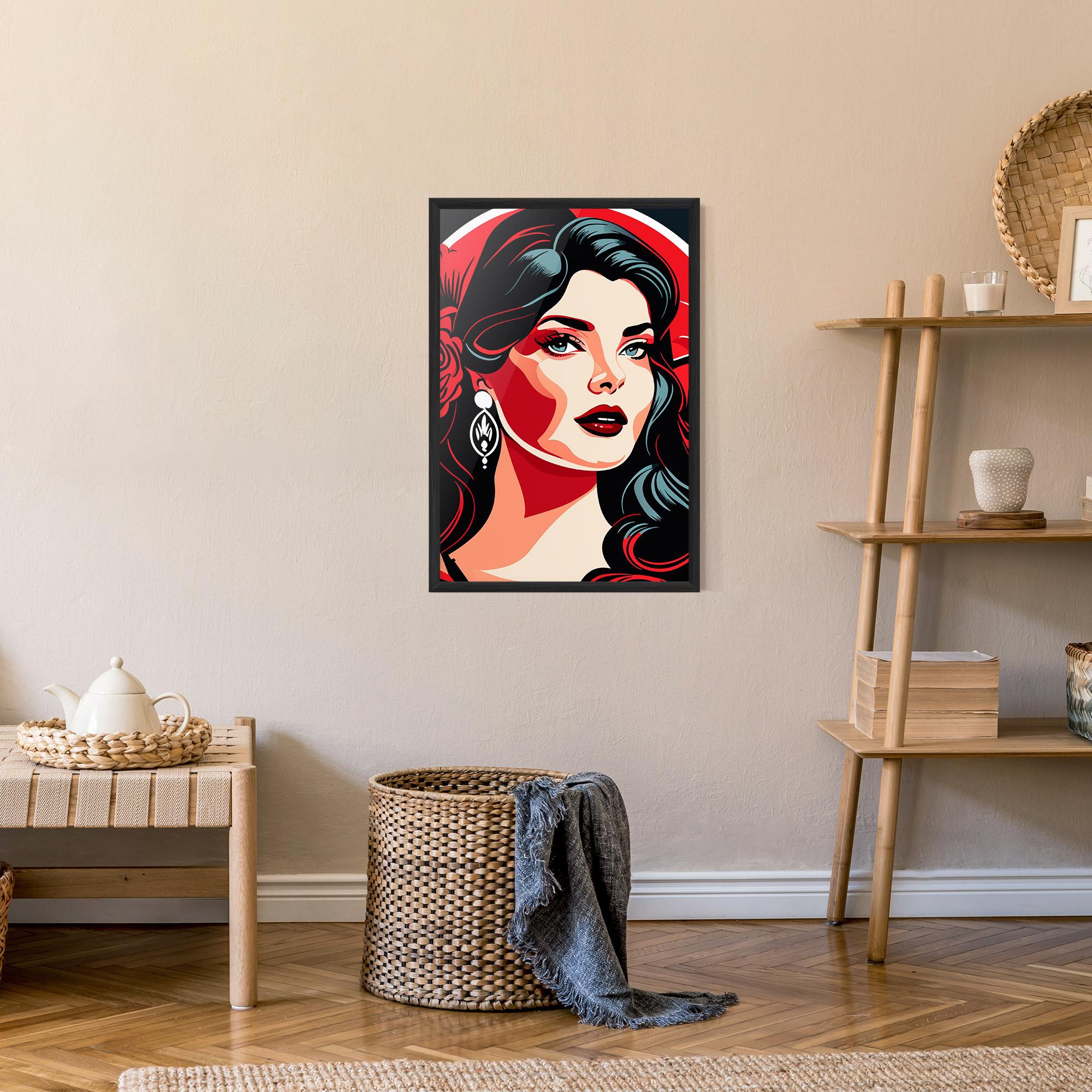 Gerahmte Poster Red Light Portrait mockup 9