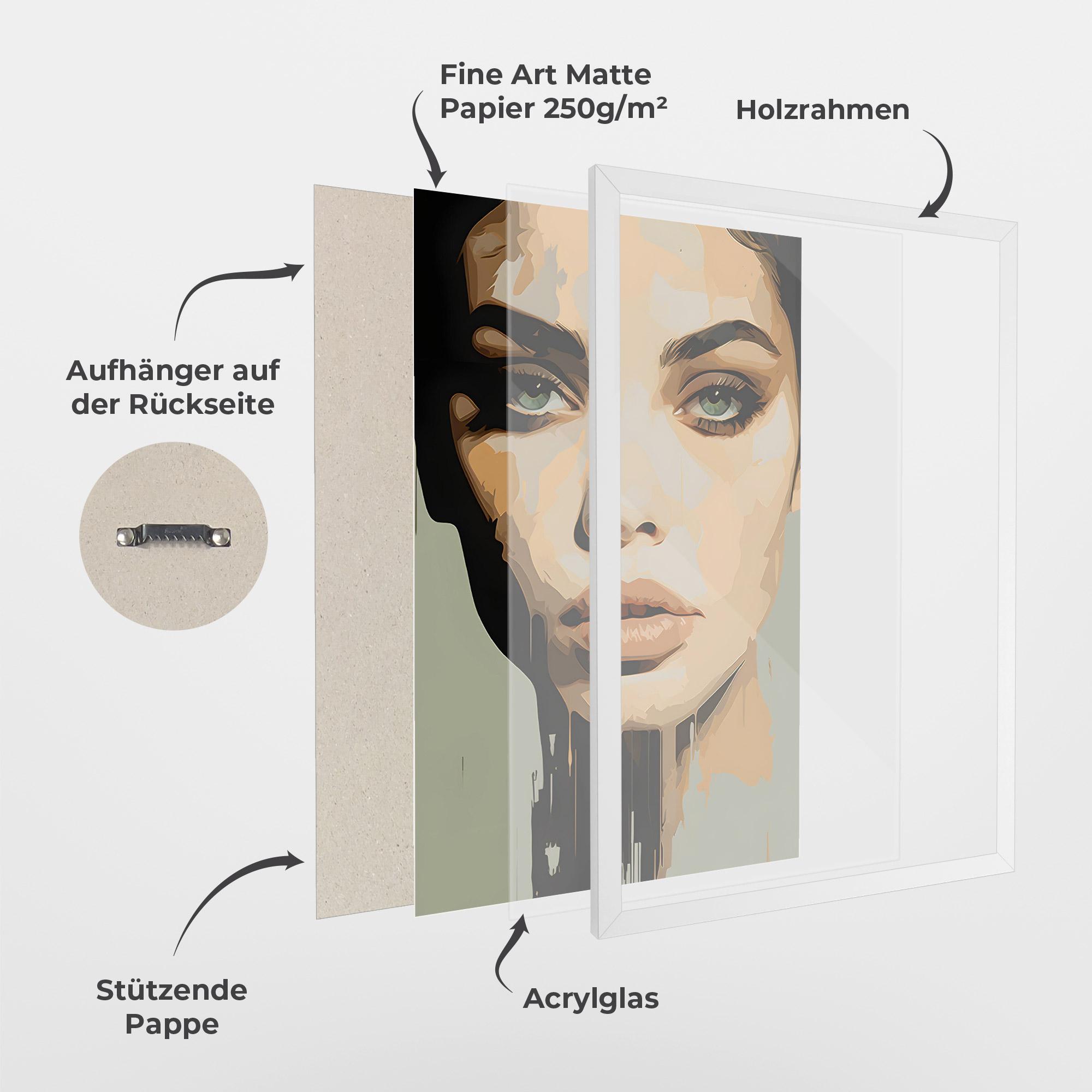 Gerahmte Poster Apologetic Face mockup 1