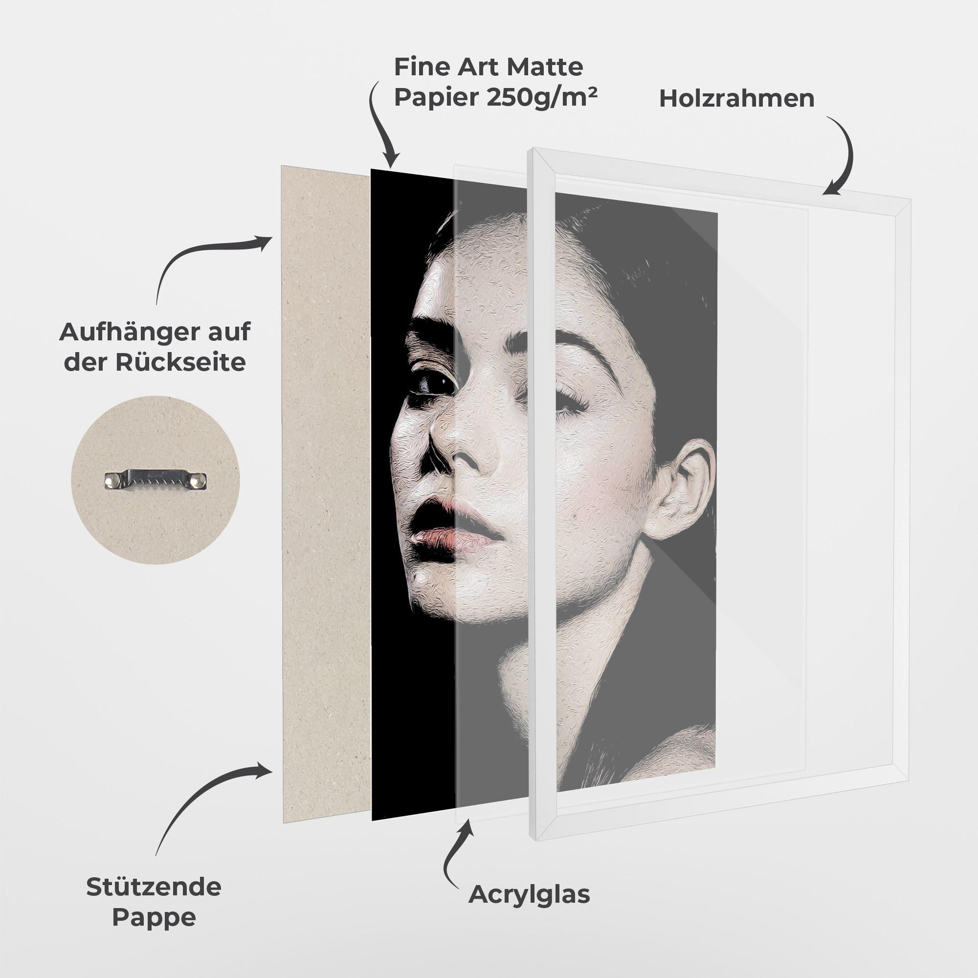 Gerahmte Poster Pretty Portrait Girl mockup 1