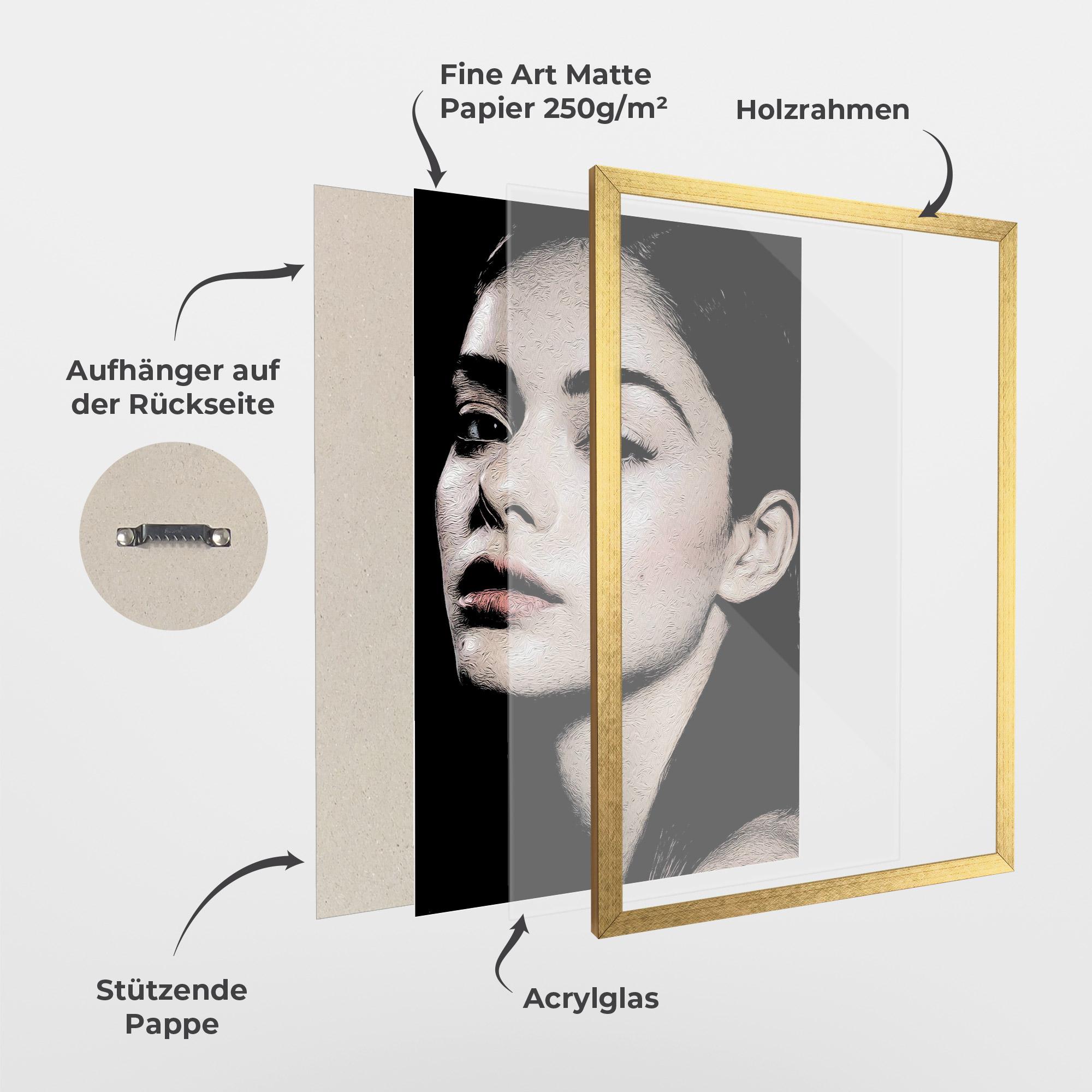 Gerahmte Poster Pretty Portrait Girl mockup 1