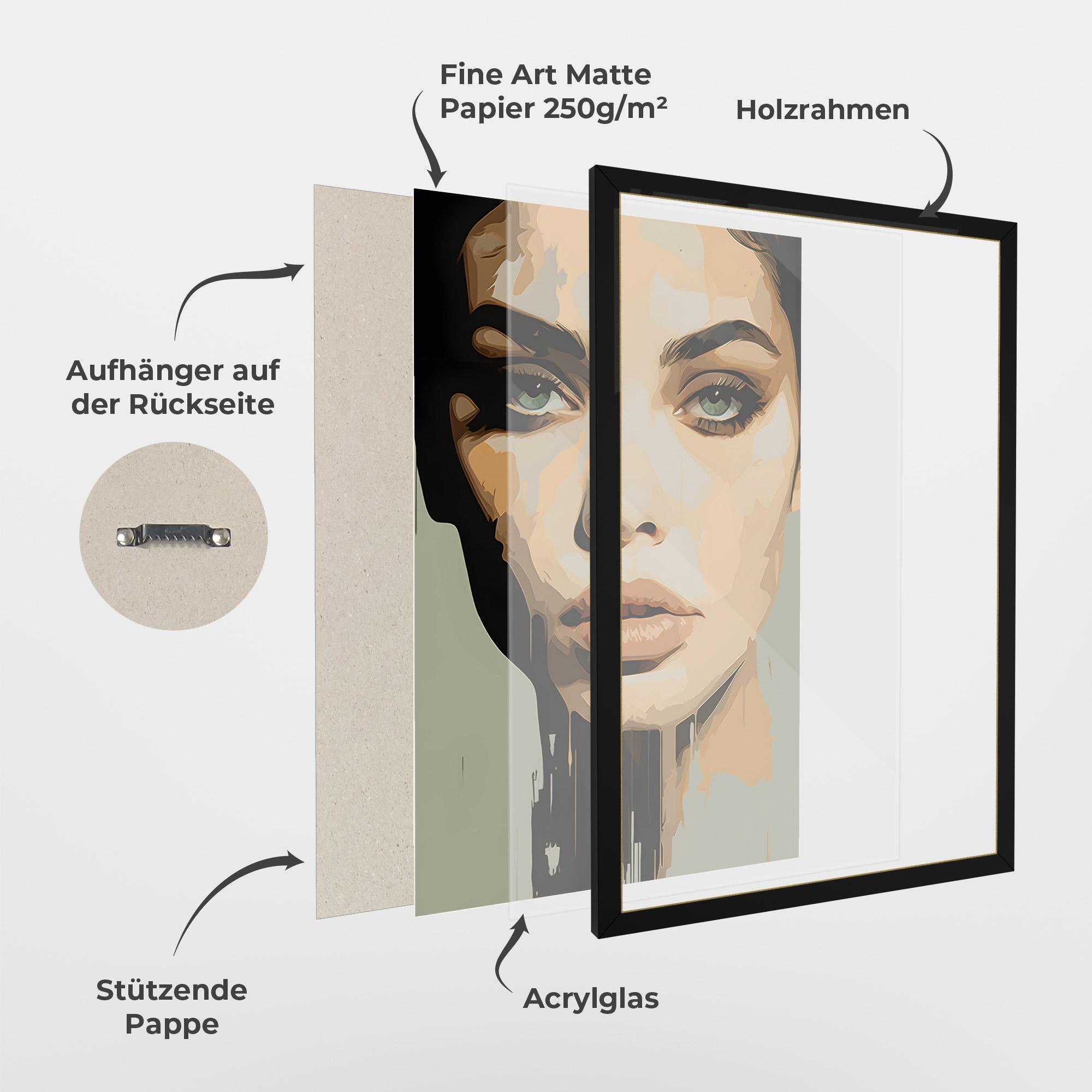 Gerahmte Poster Apologetic Face mockup 1