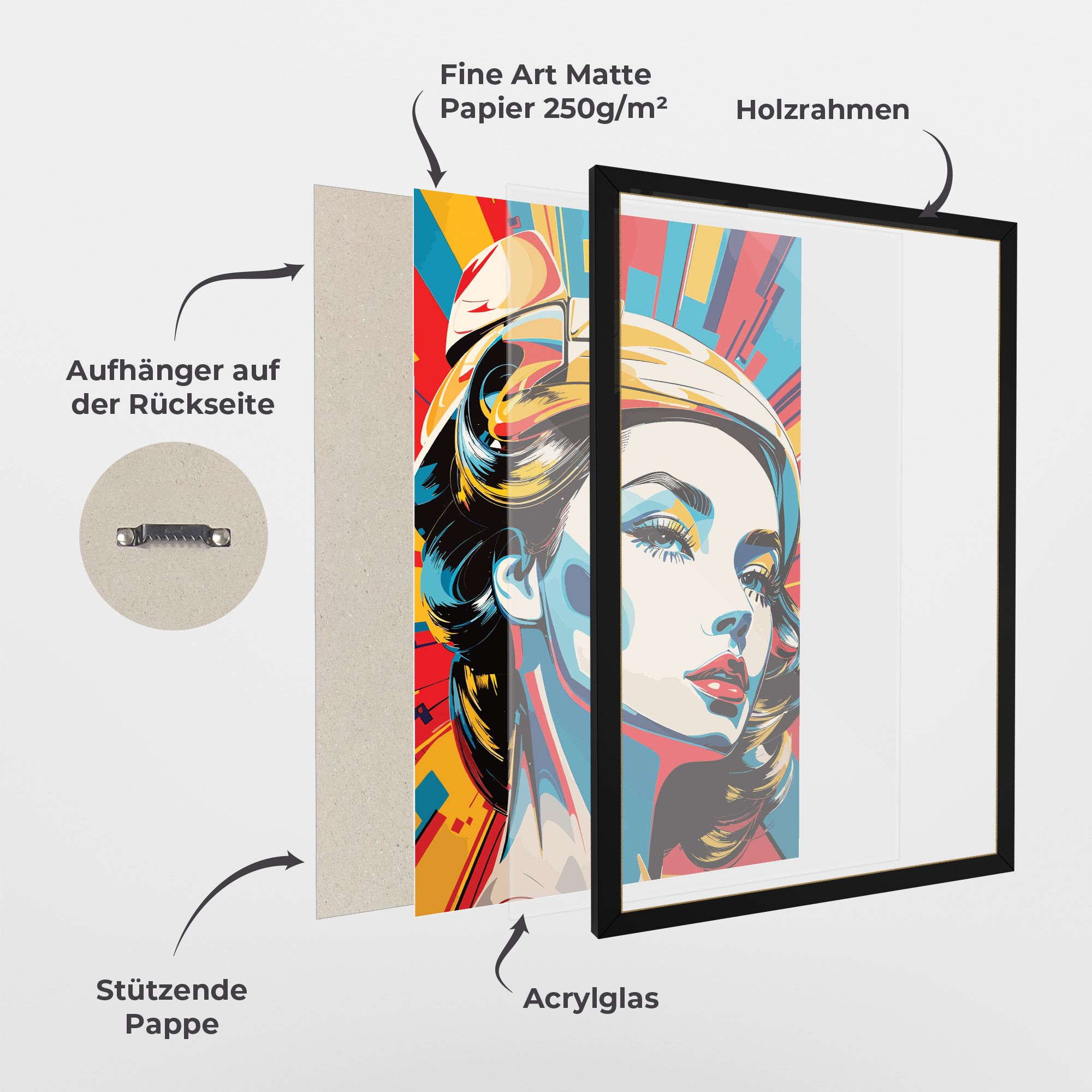 Colorful Portrait Lady mockup 1