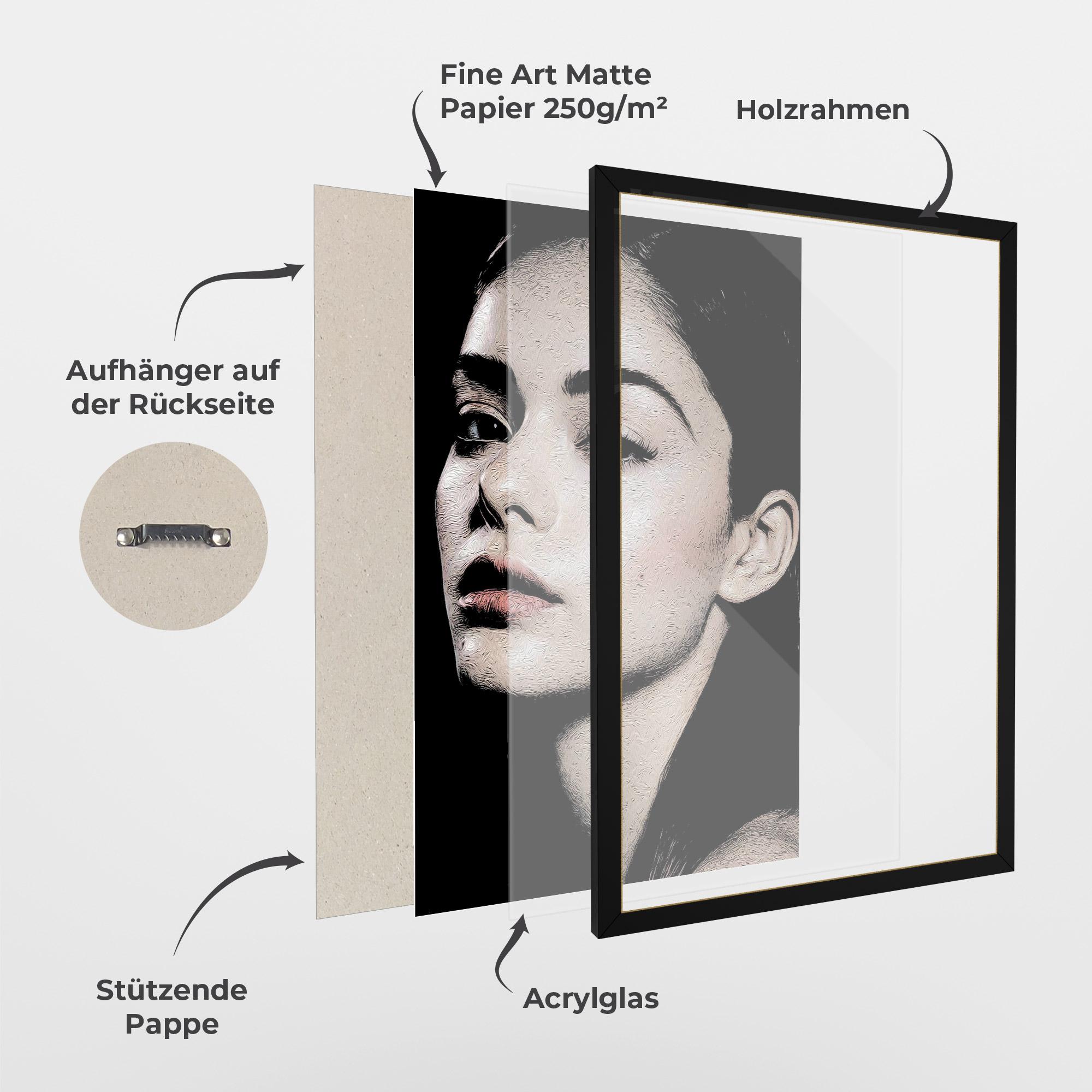 Gerahmte Poster Pretty Portrait Girl mockup 1