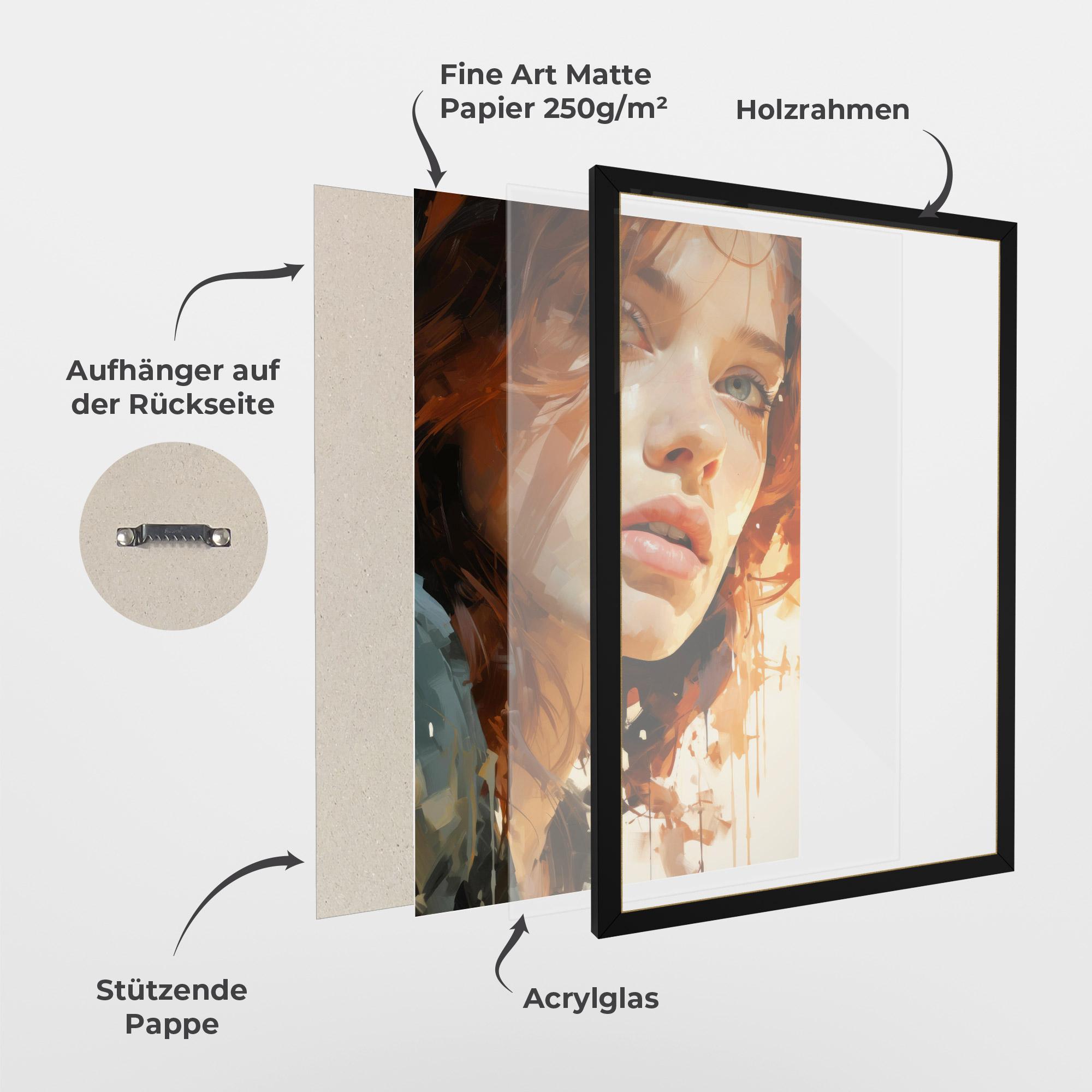 Gerahmte Poster Pretty Woman Portrait mockup 1