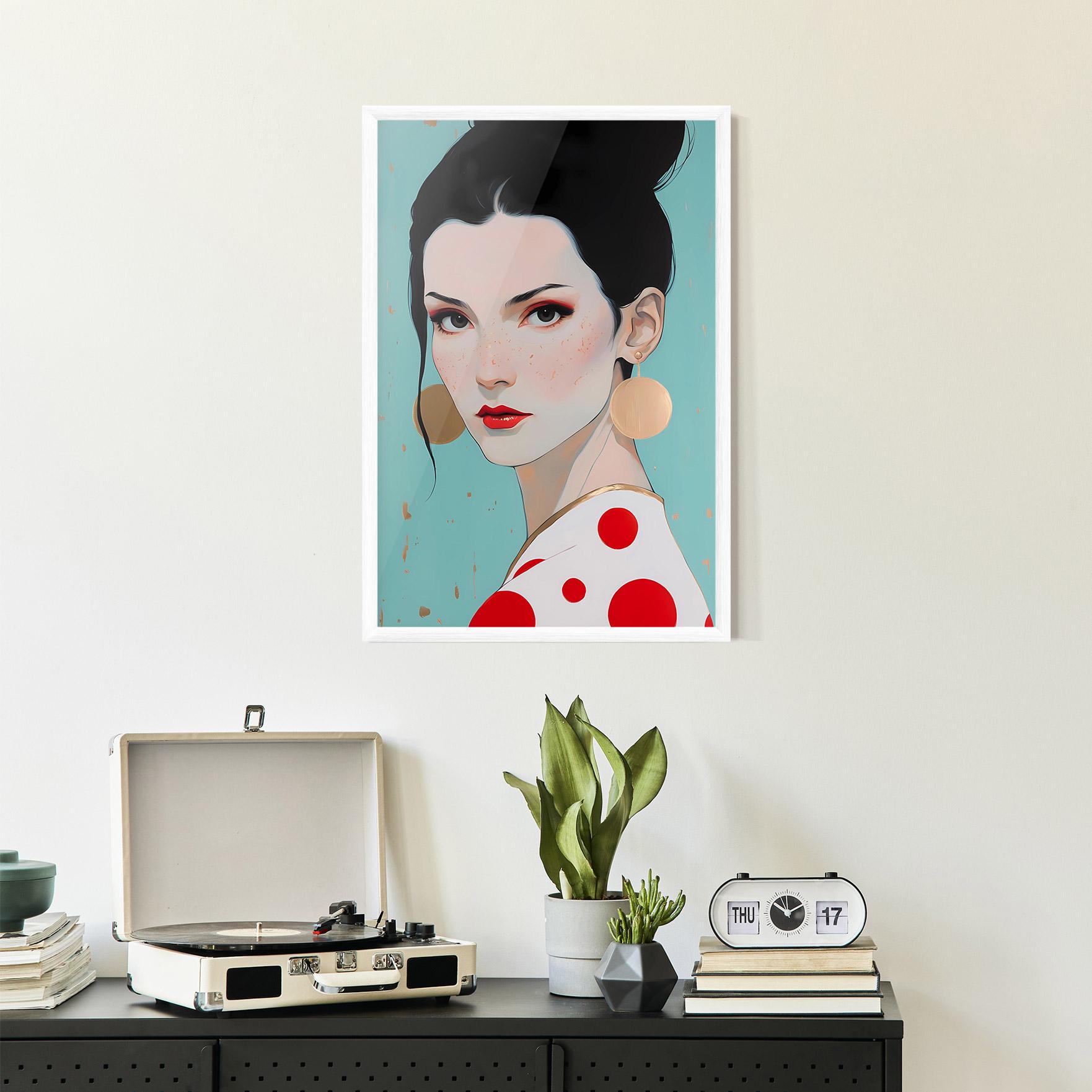 Gerahmte Poster Asian Style Portrait mockup 2