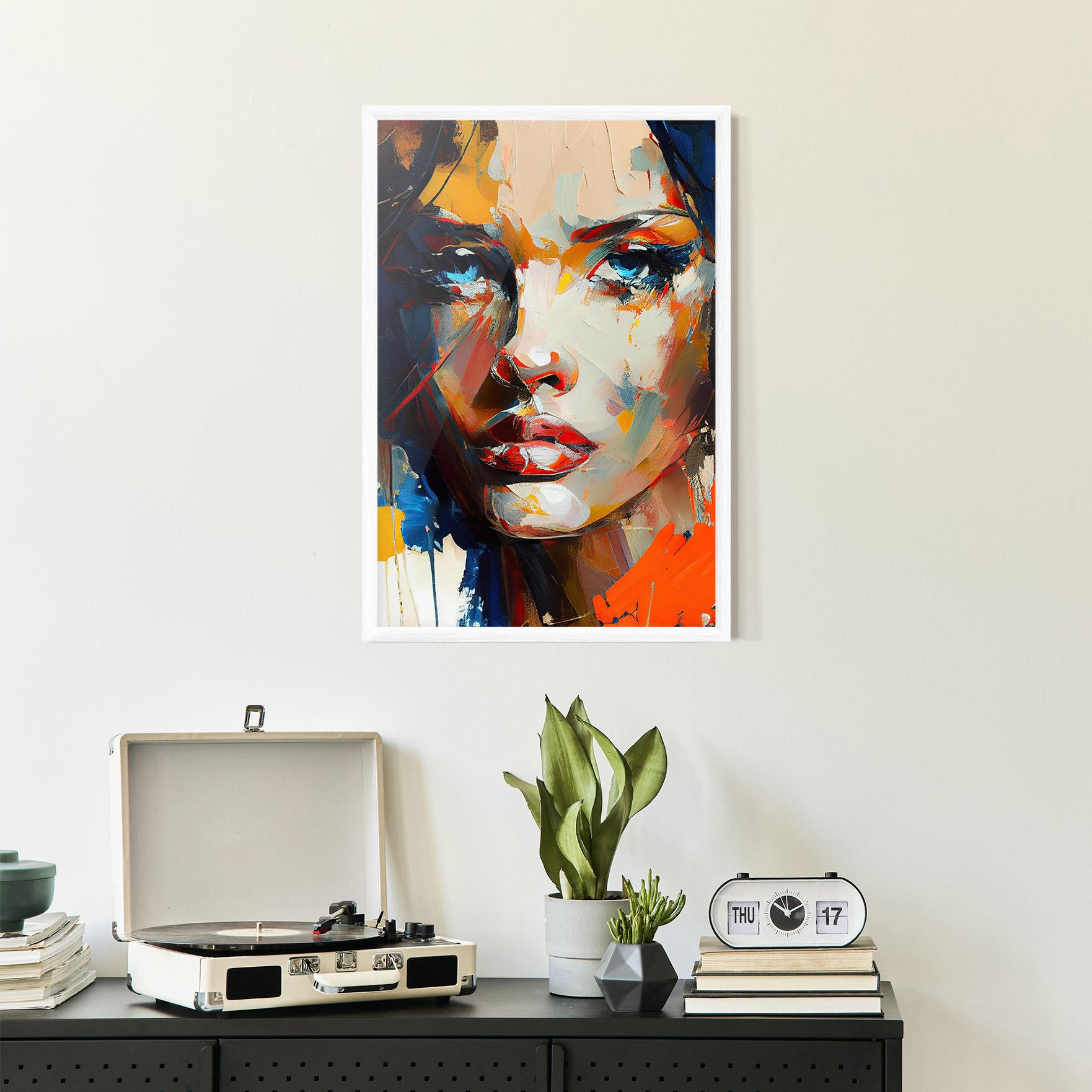 Gerahmte Poster Beautiful Brunette Woman mockup 2