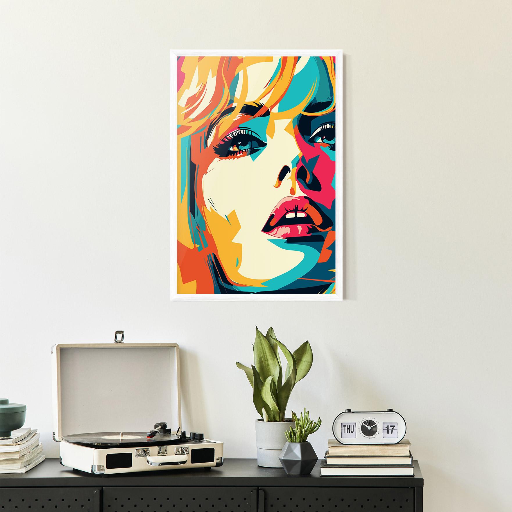 Gerahmte Poster Blonde Girl Portrait mockup 2