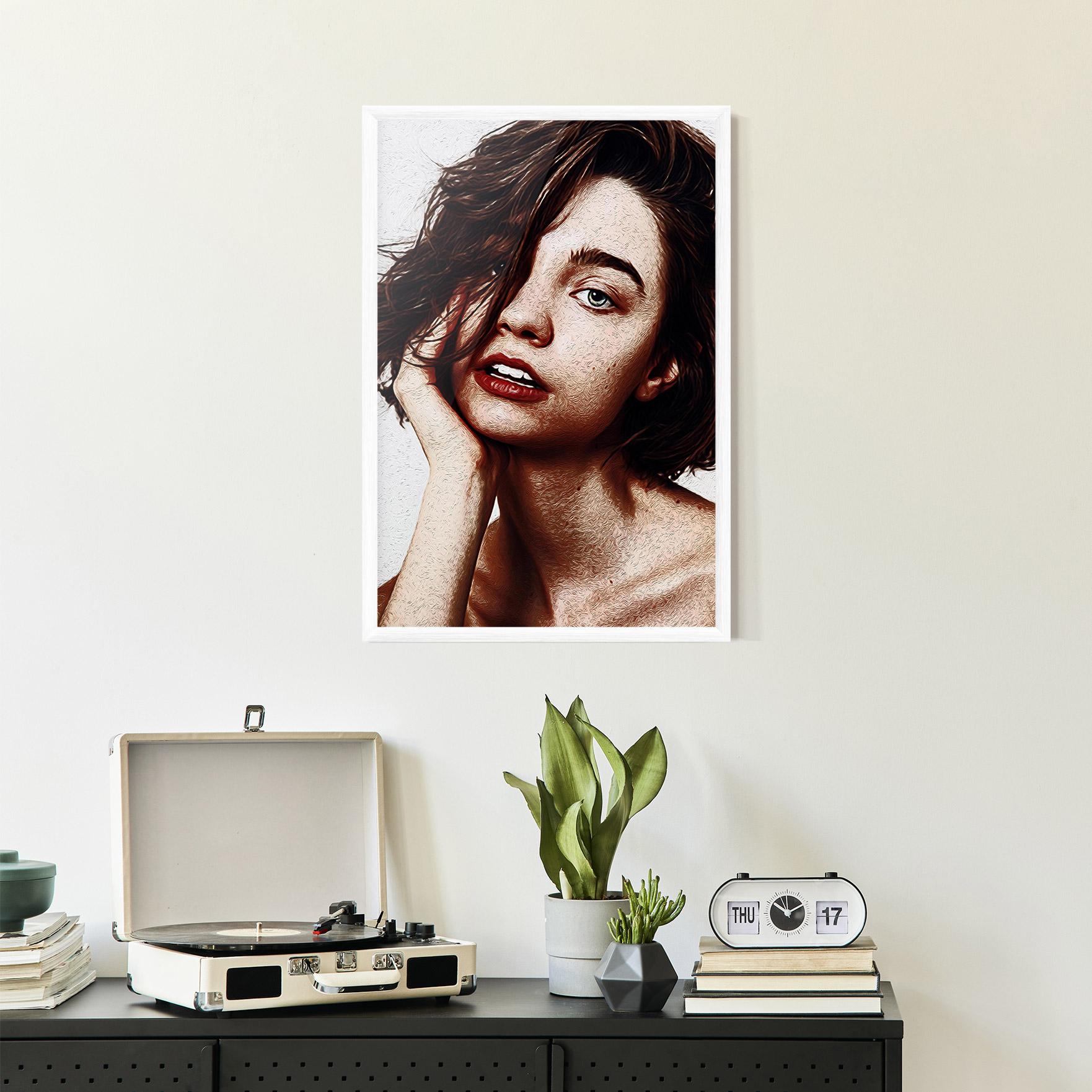 Gerahmte Poster Grey Eye Portrait mockup 2