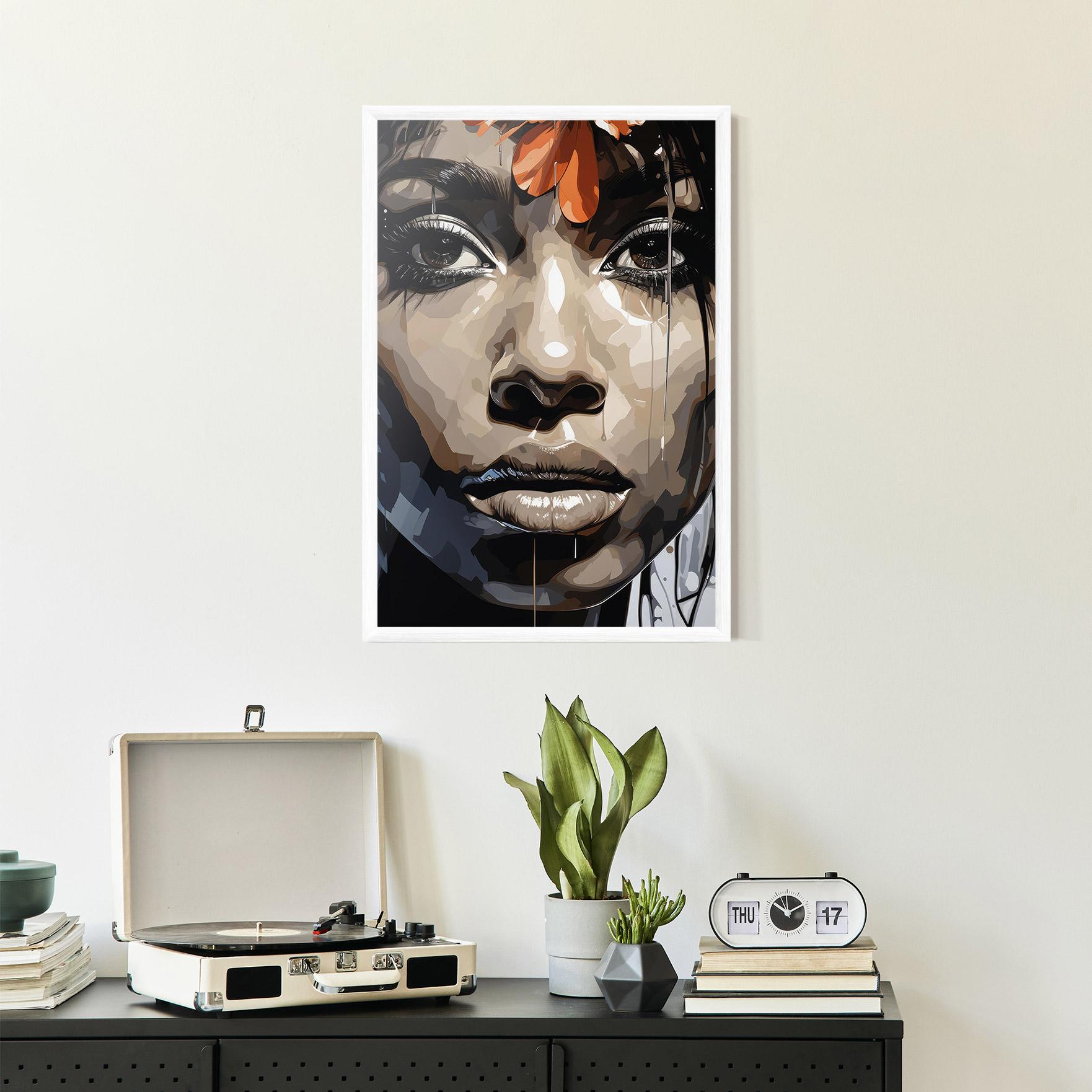 Gerahmte Poster Pretty Girl Portrait mockup 2