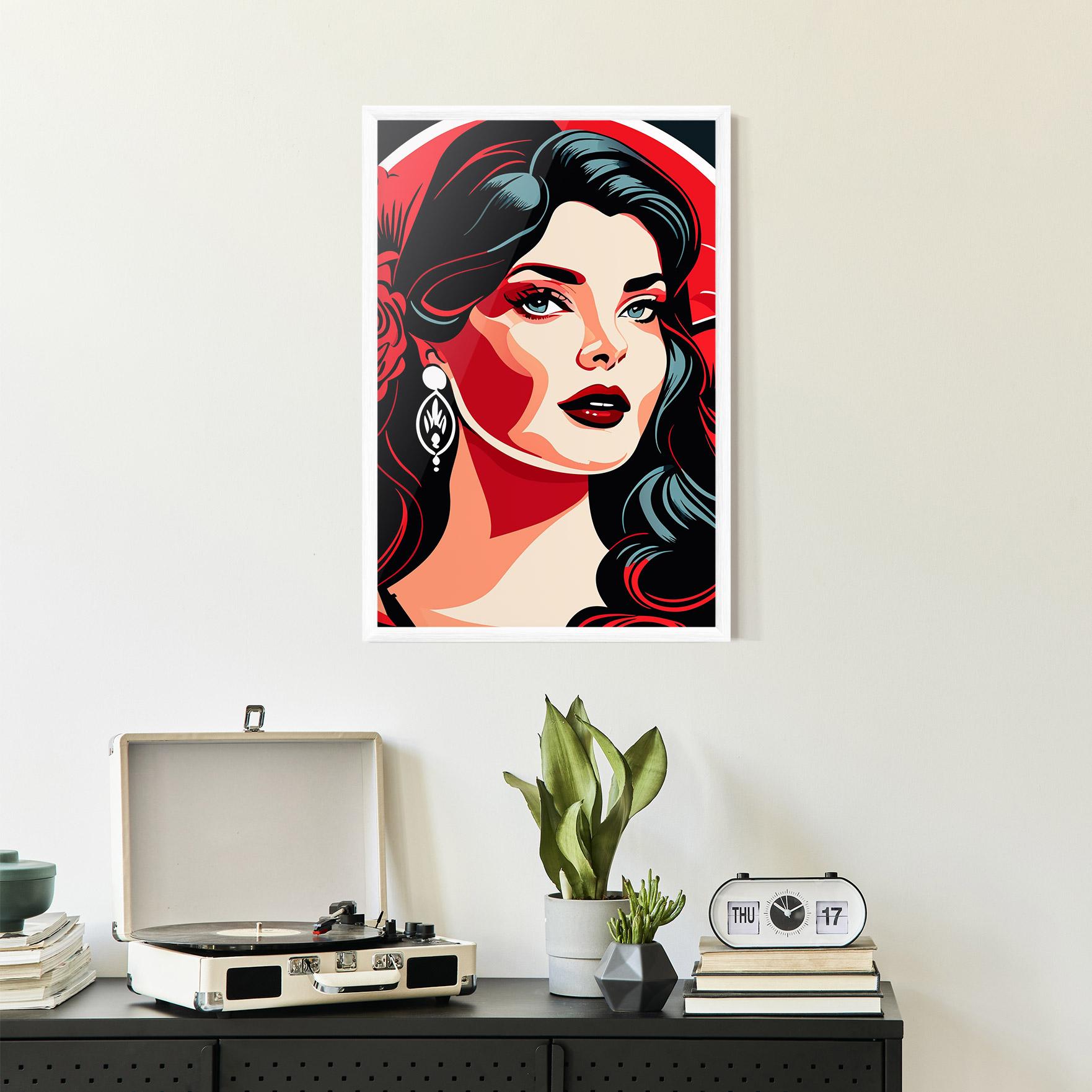 Gerahmte Poster Red Light Portrait mockup 2