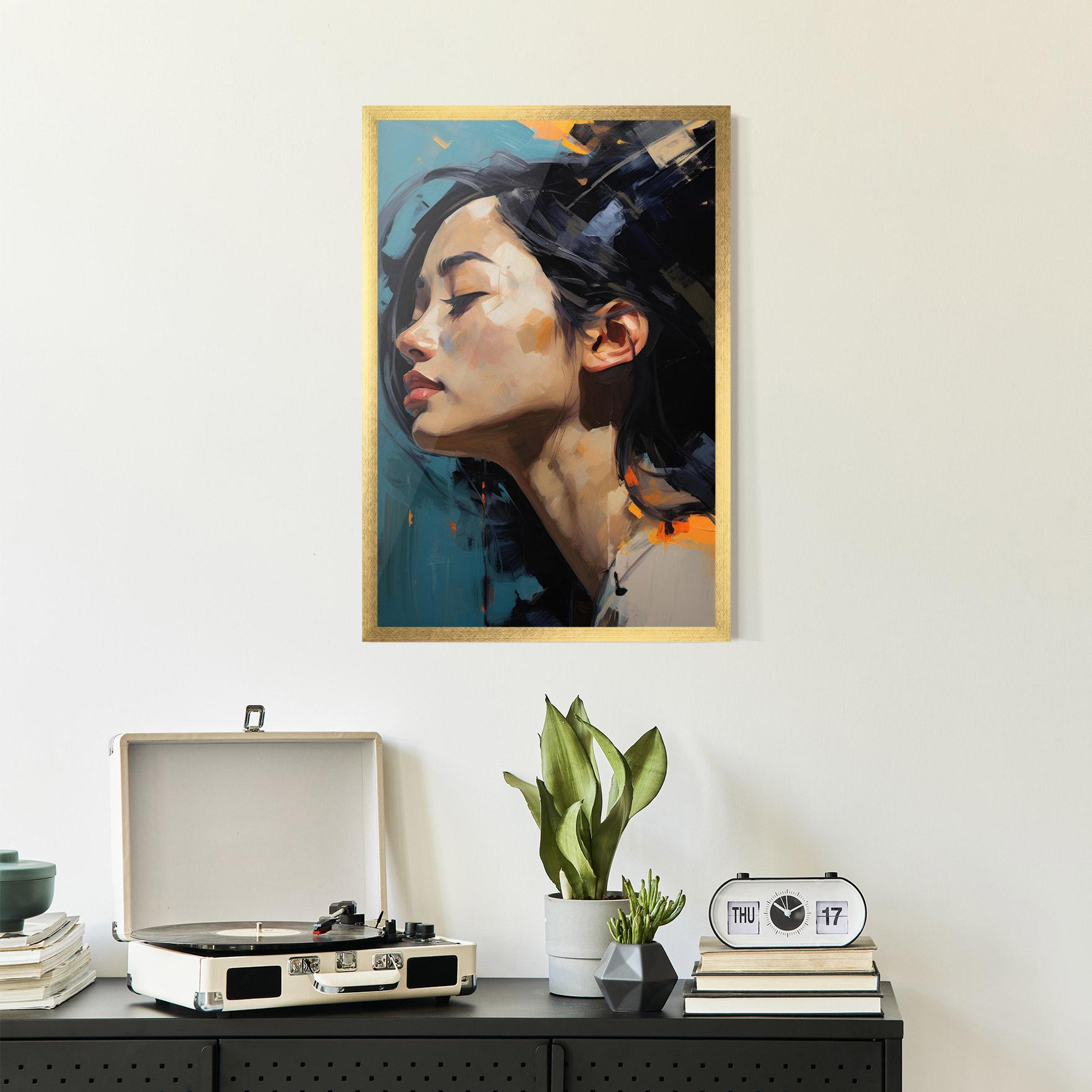 Gerahmte Poster Acrylic Asian Portrait mockup 2
