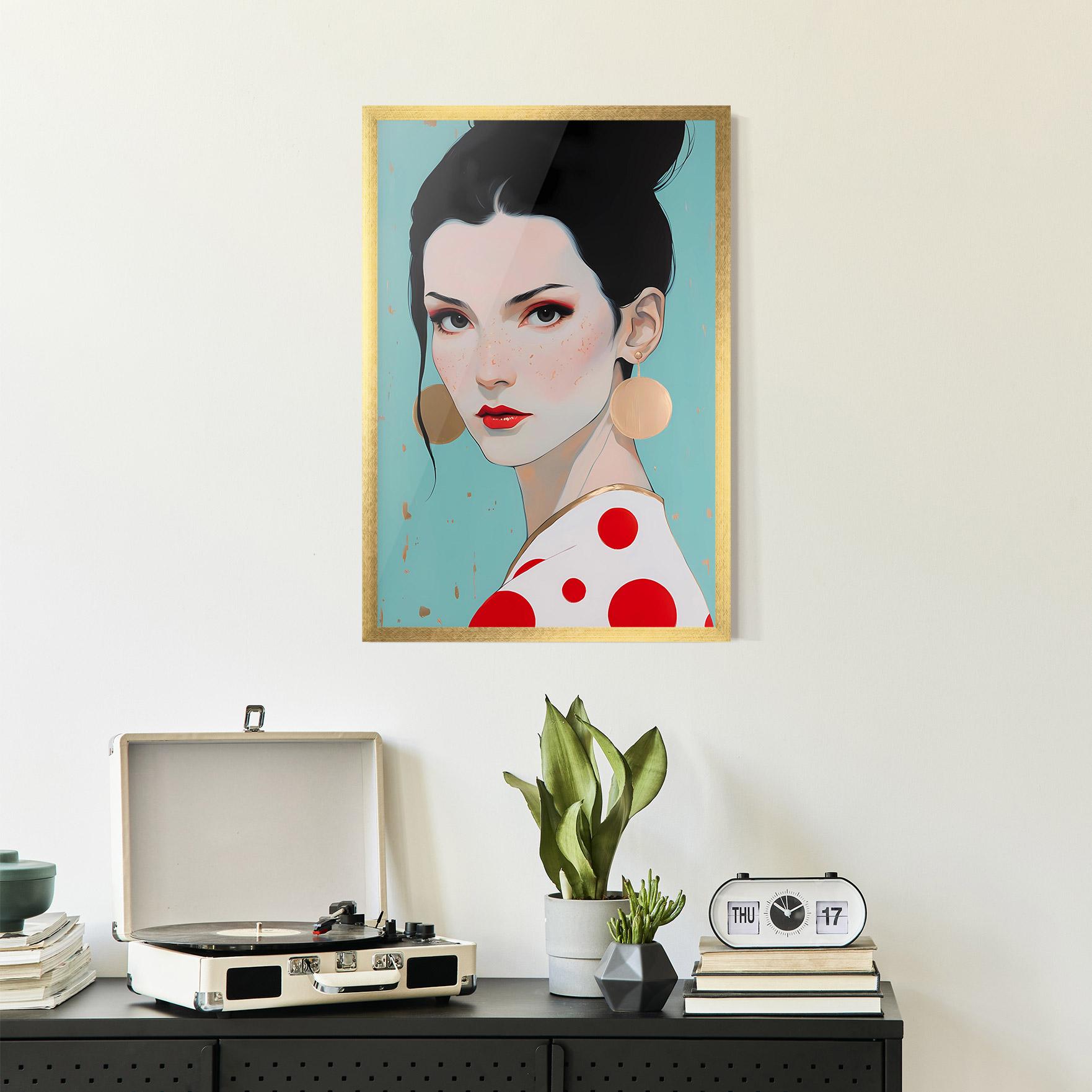 Gerahmte Poster Asian Style Portrait mockup 2