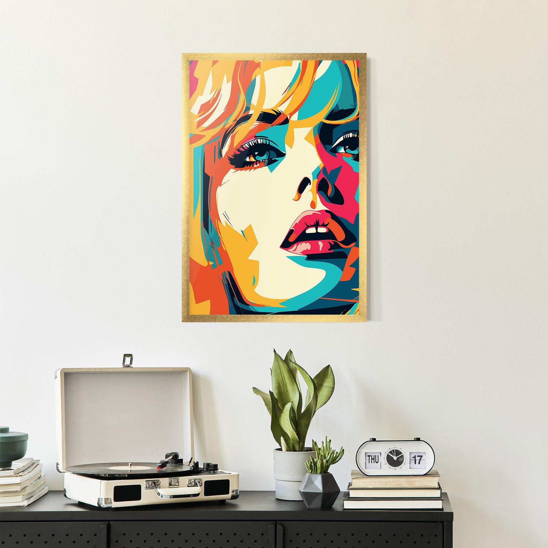 Gerahmte Poster Blonde Girl Portrait mockup 2