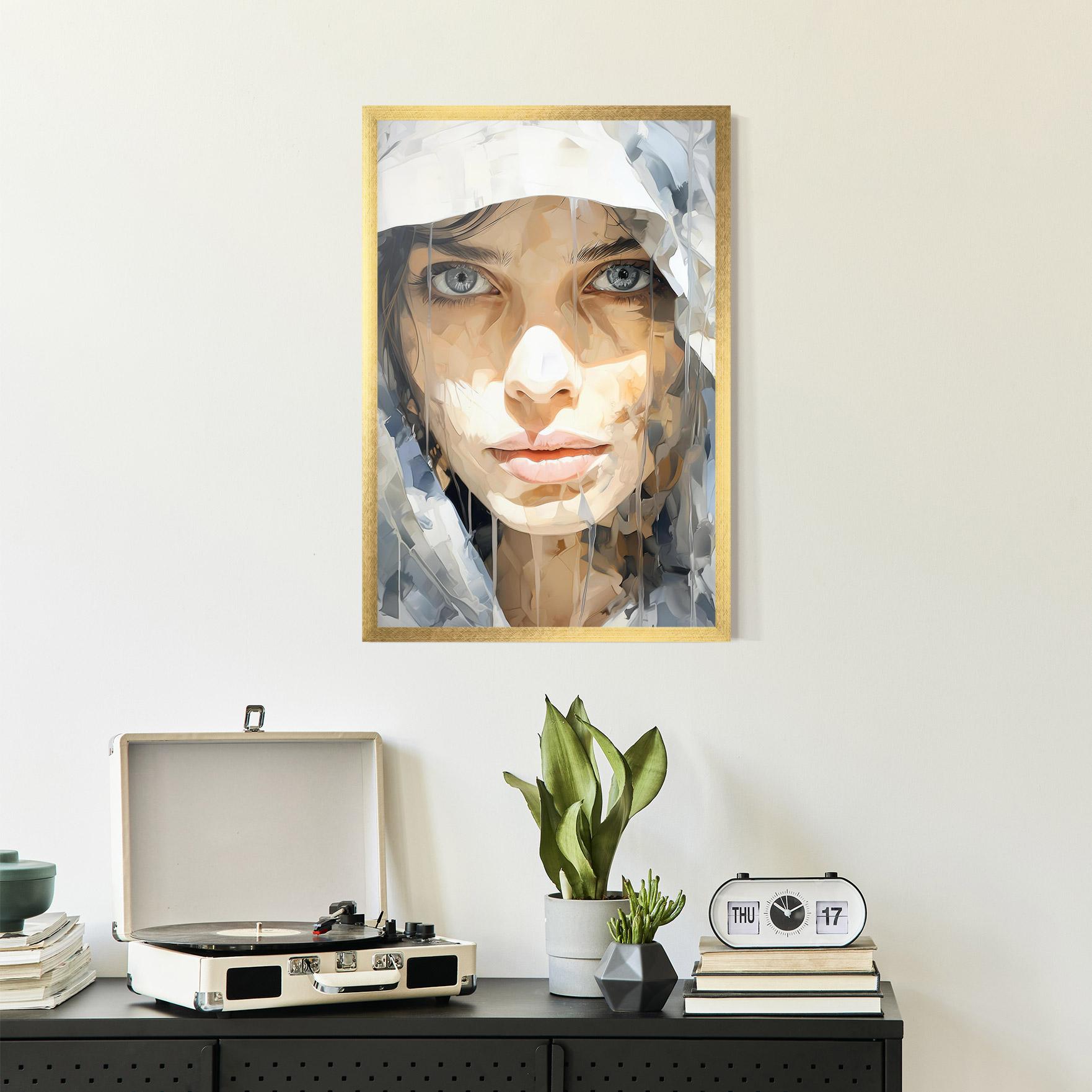 Gerahmte Poster Close Up Portrait mockup 2