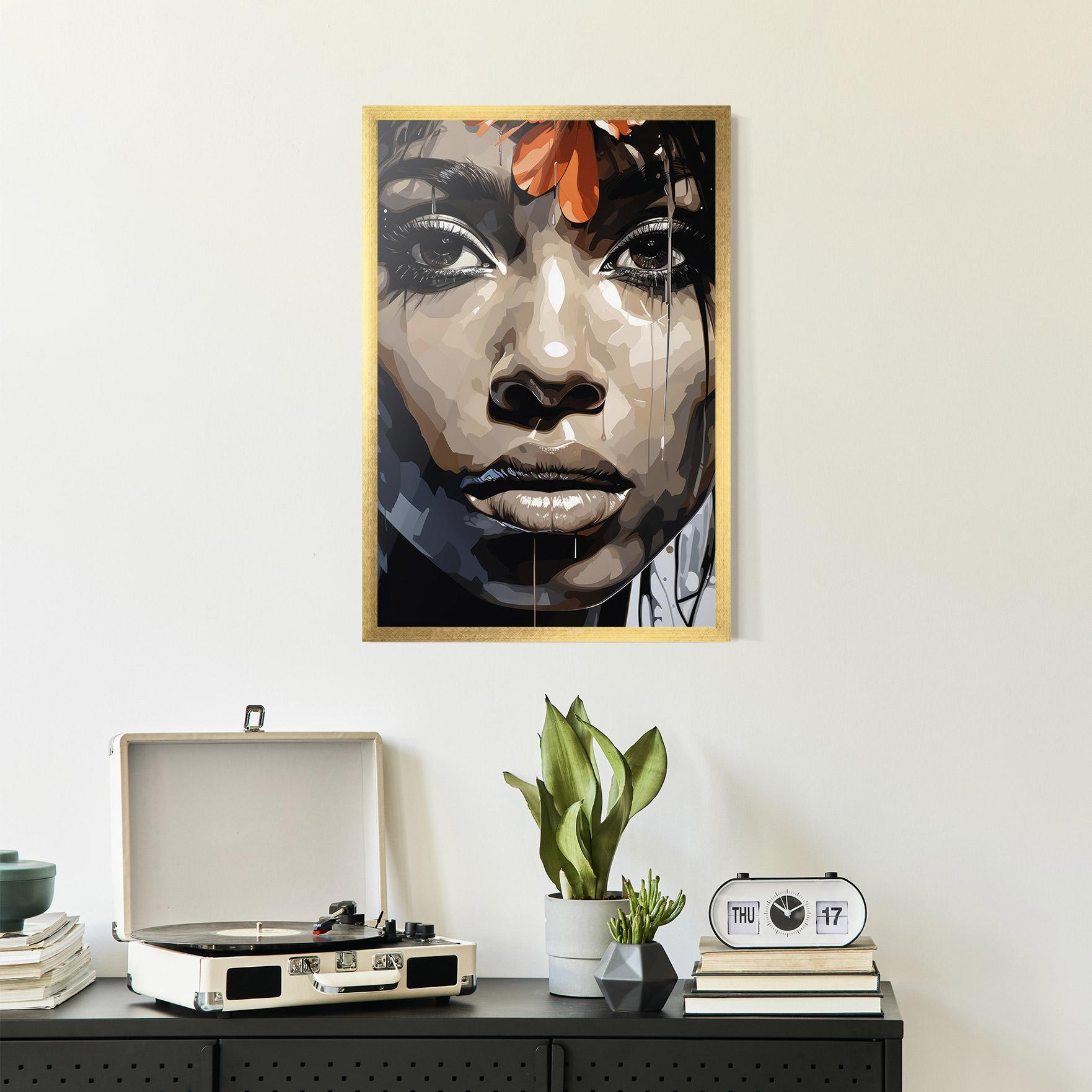 Gerahmte Poster Pretty Girl Portrait mockup 2