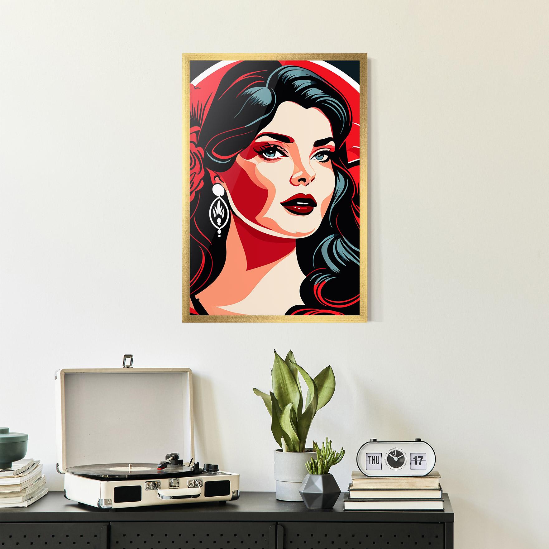 Gerahmte Poster Red Light Portrait mockup 2