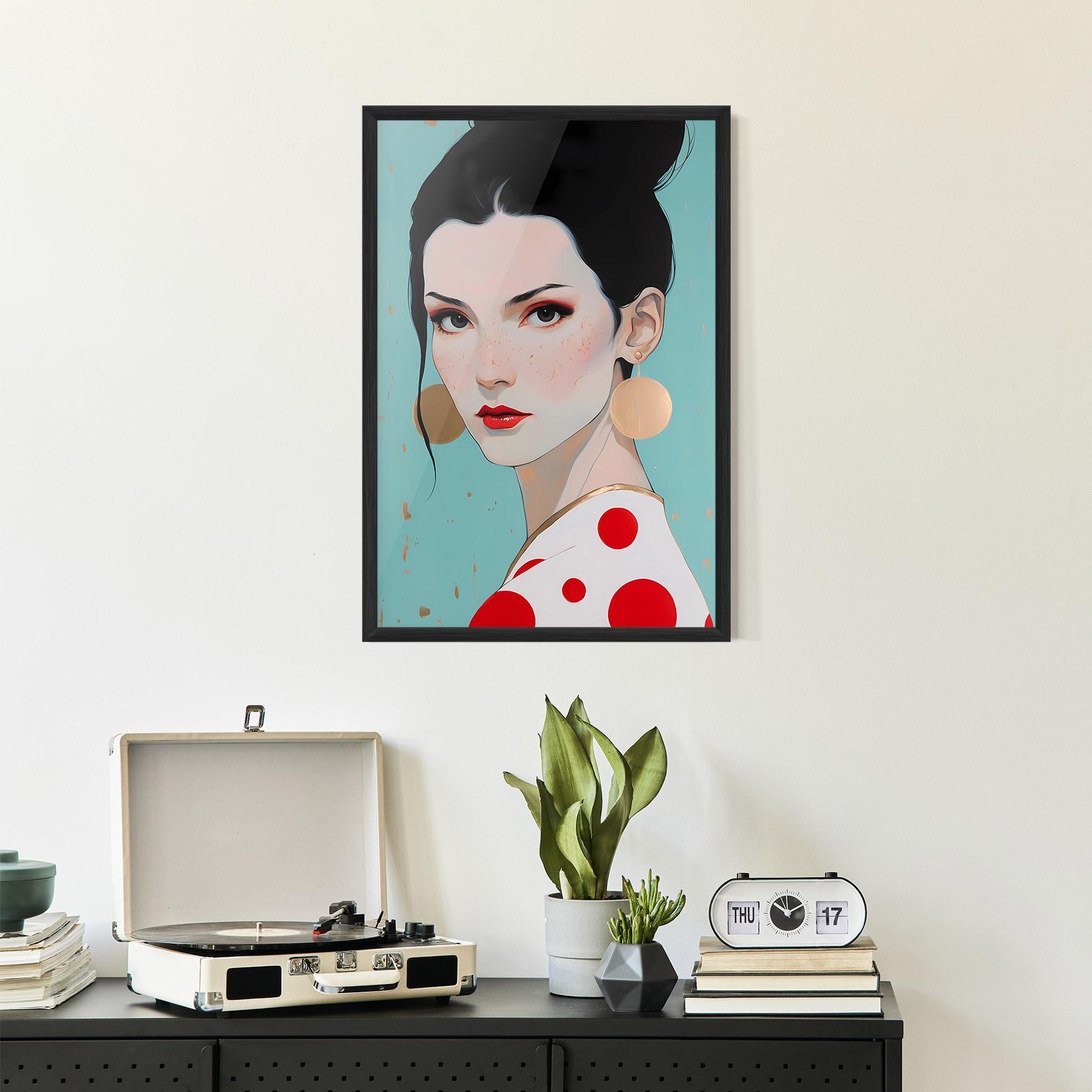 Gerahmte Poster Asian Style Portrait mockup 2