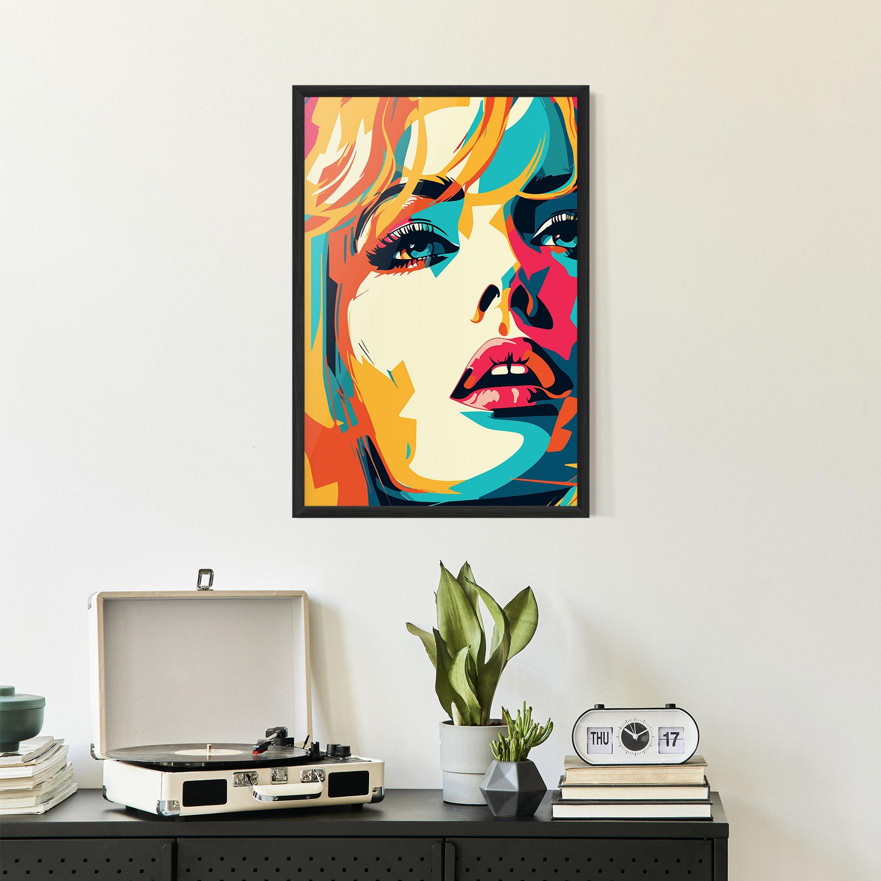 Gerahmte Poster Blonde Girl Portrait mockup 2