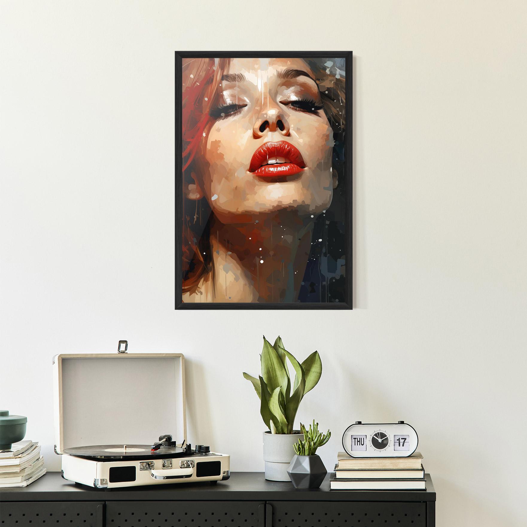 Gerahmte Poster Close Up Look Portrait mockup 2